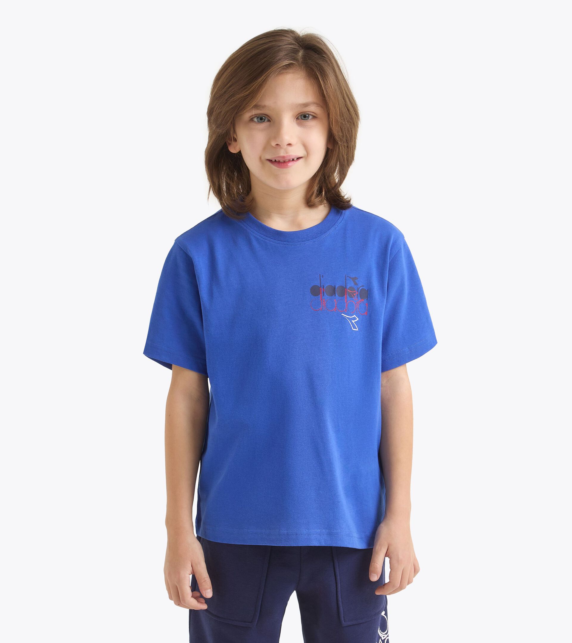 Cotton t-shirt - Boy JB. T-SHIRT SS GRAFFITI SL DARK ROYAL - Diadora