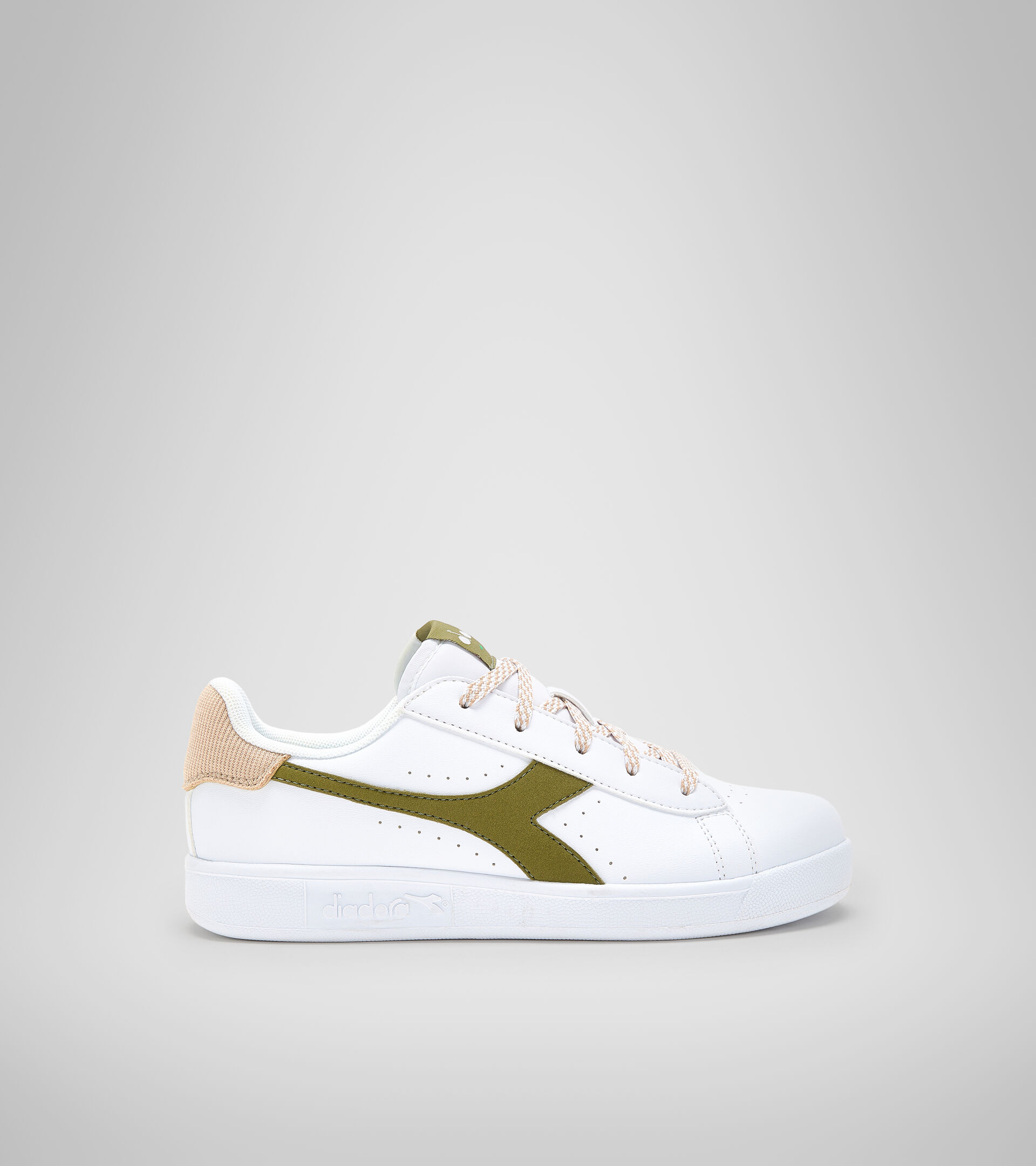 Sports shoes - Youth 8-16 years GAME P ACE GS WHITE/AVOCADO - Diadora