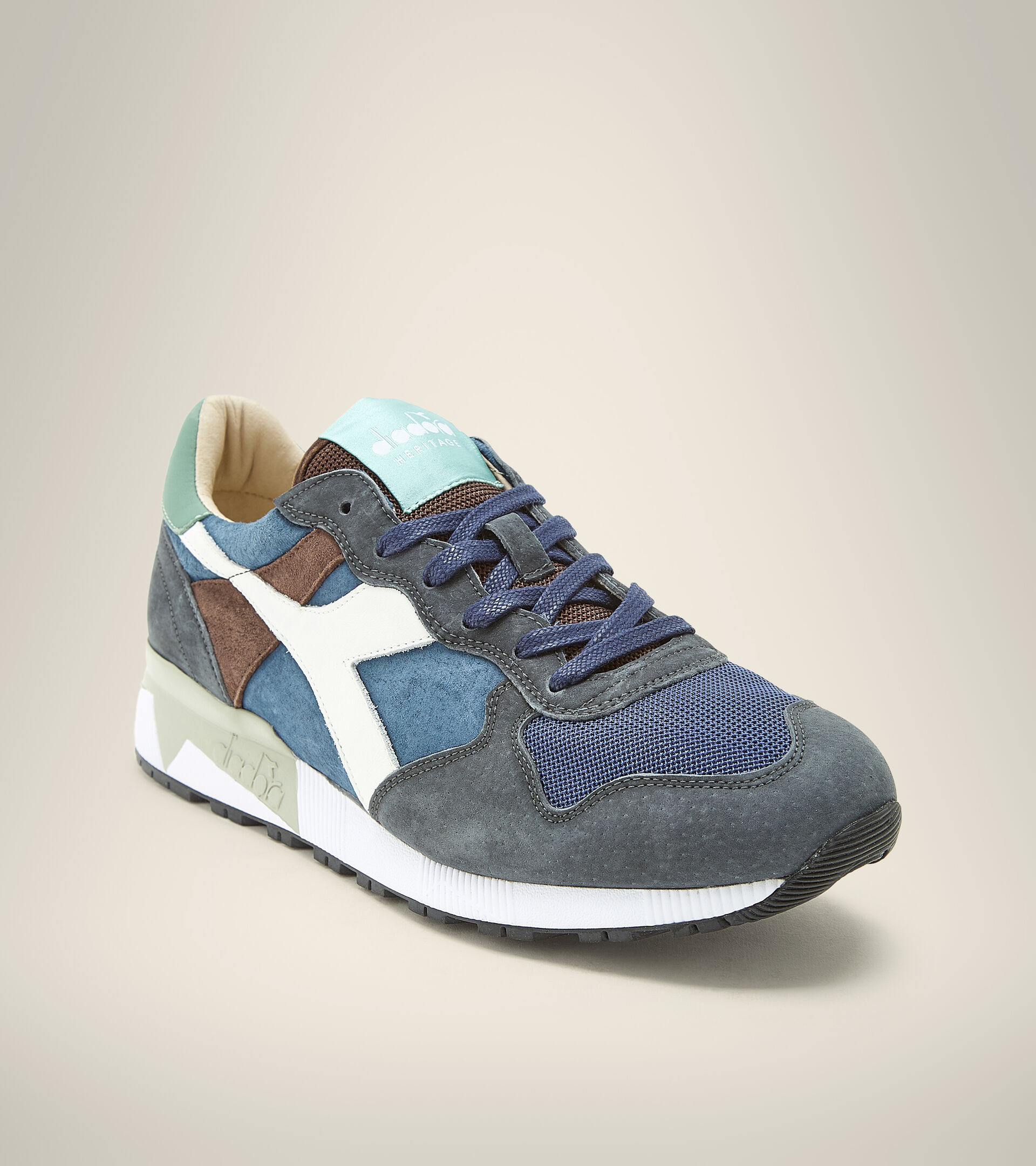 Made in Italy Heritage shoe - Men TRIDENT 90 SUEDE SW REEF GRAY - Diadora