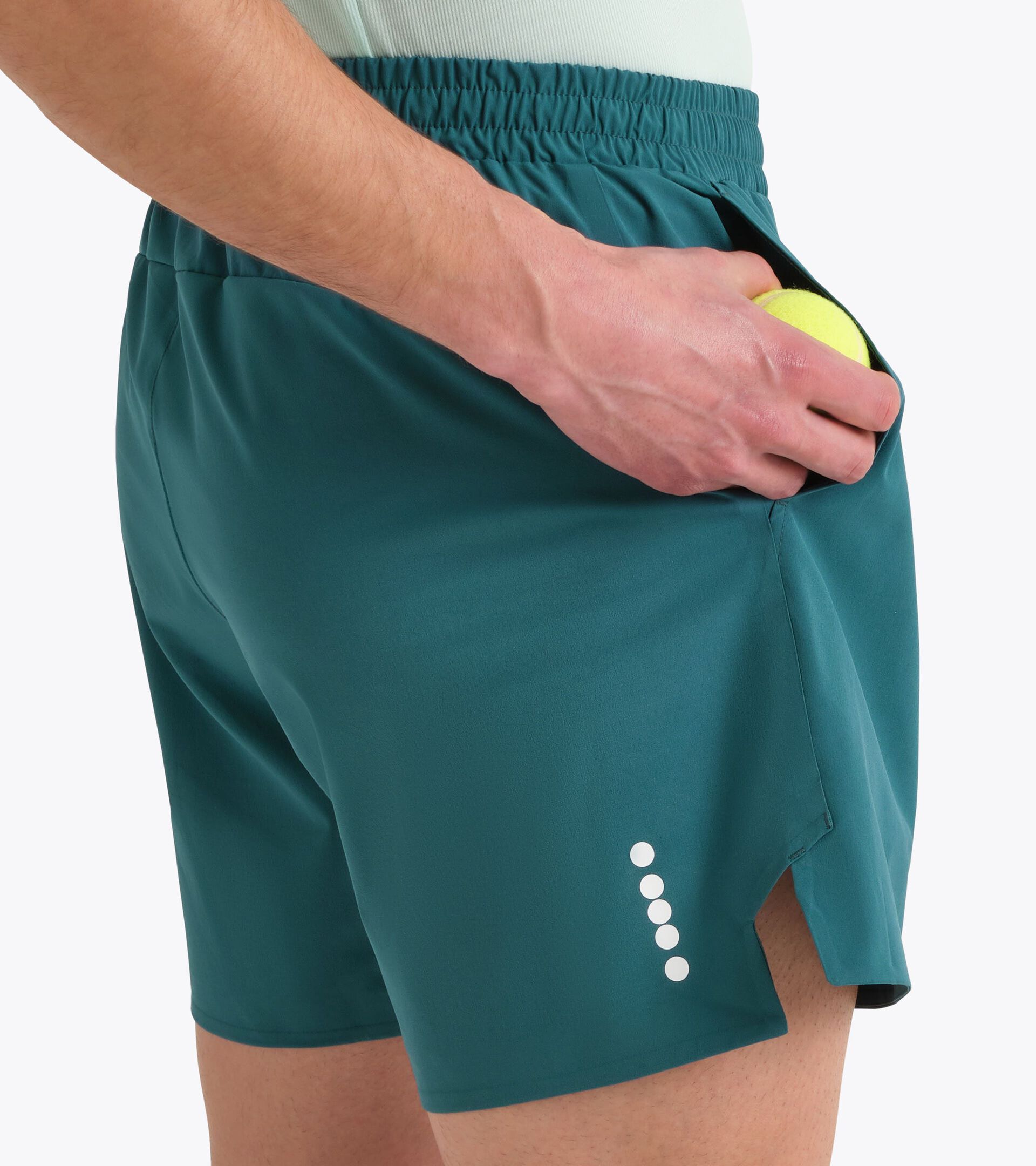 6&rsquo;&rsquo; Shorts with FIBRAZERO Technology - Competition - Men&rsquo;s
 SHORTS MATCH FIBRAZERO SPRUCE GREEN - Diadora