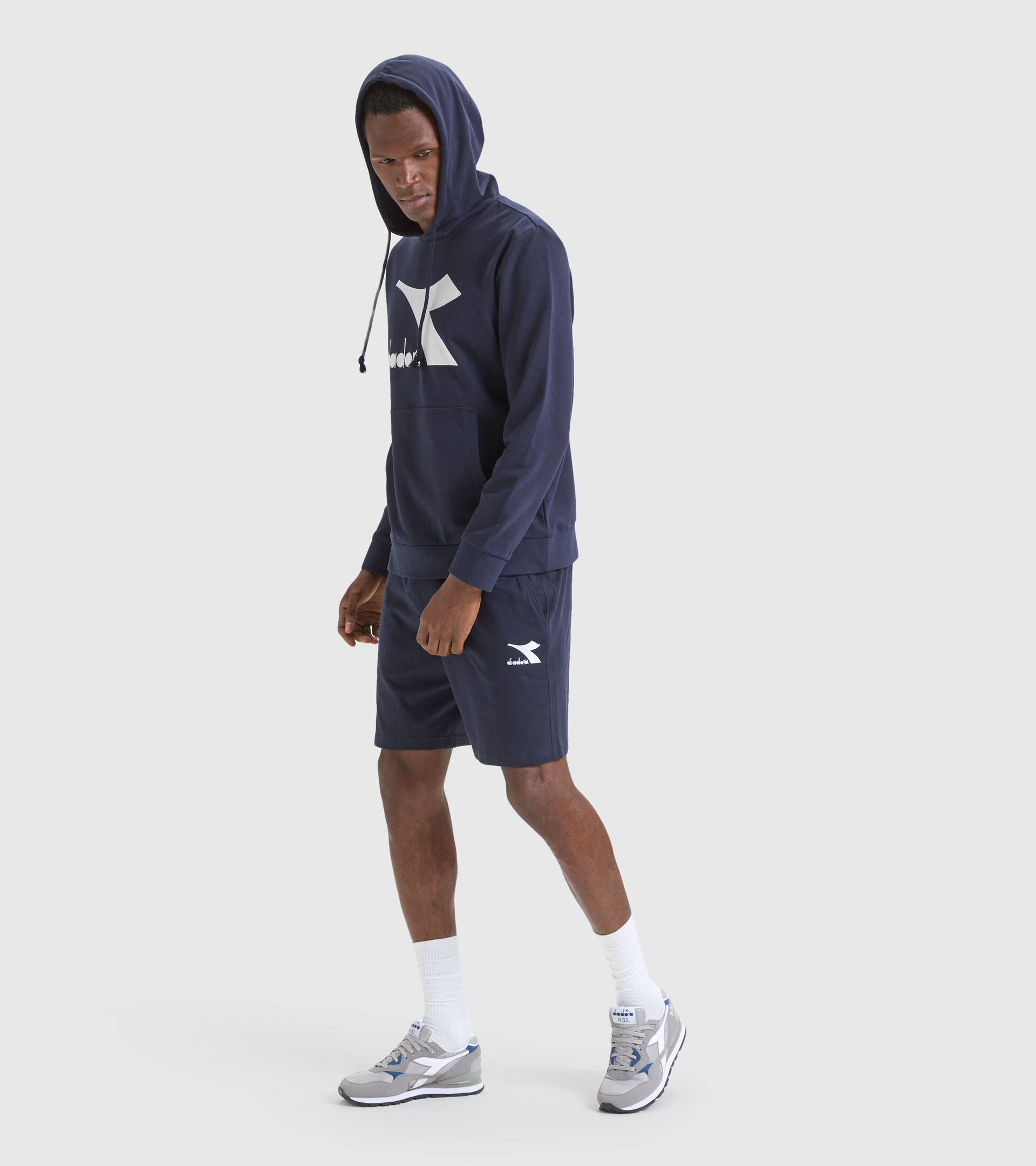 Cotton hoodie - Men HOODIE CHROMIA CLASSIC NAVY - Diadora