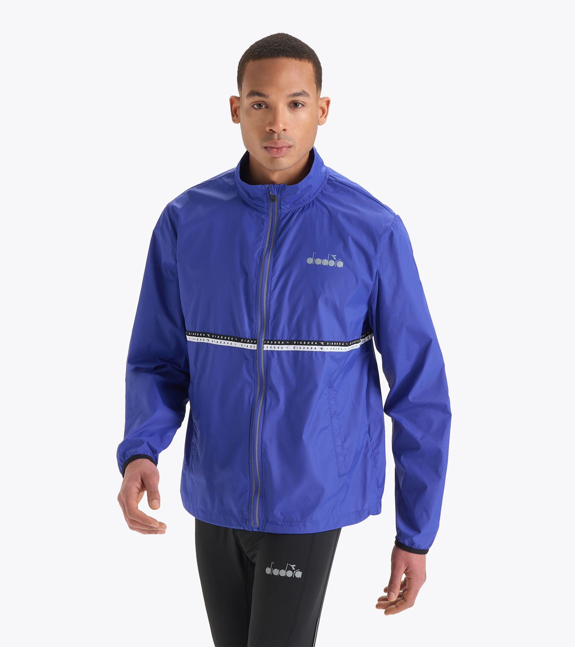 Veste coupe-vent - Homme PACKABLE WIND JACKET SURFER SUR LE WEB BLEU - Diadora