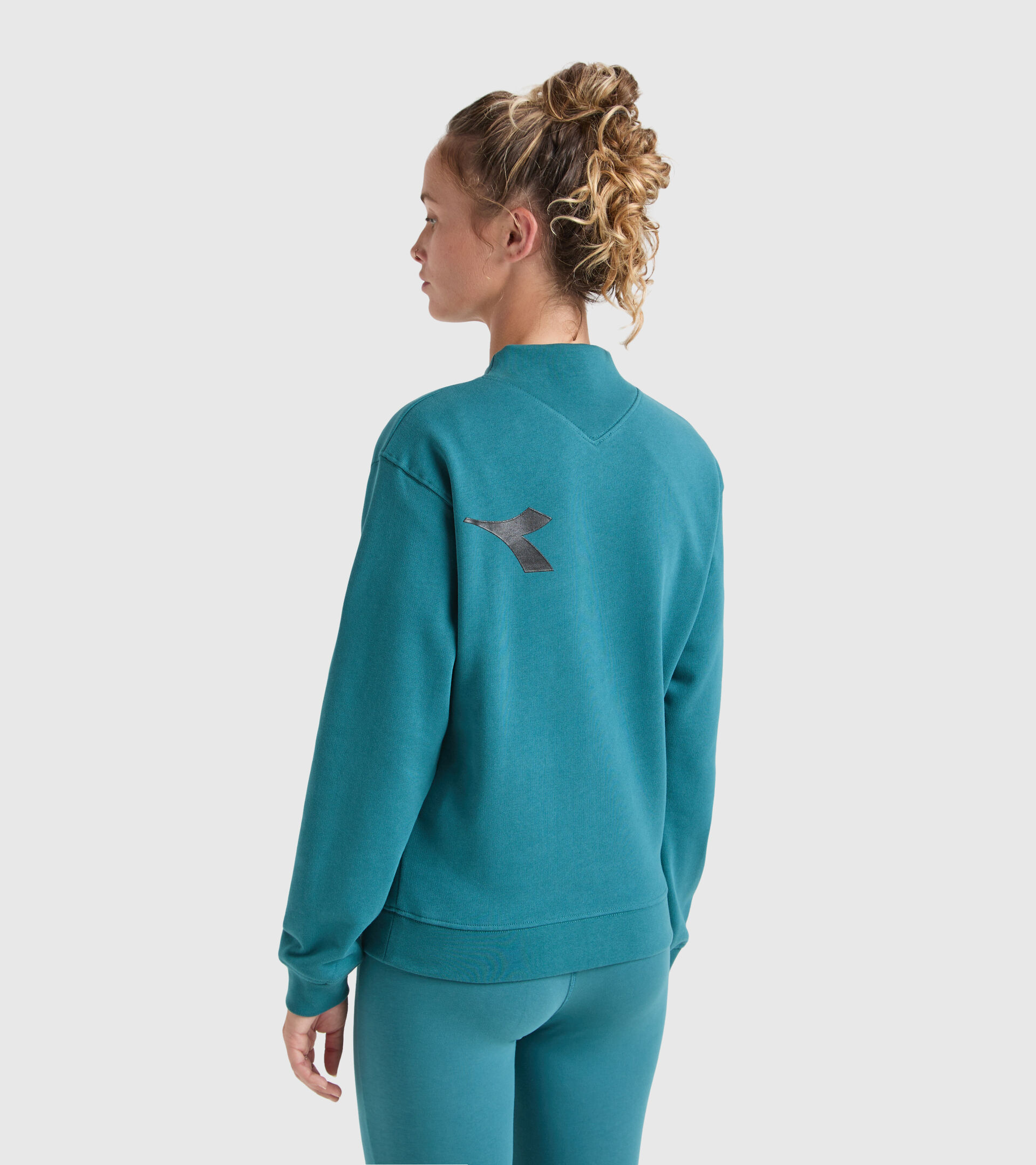 Cotton sweatshirt - Women’s L. SWEATSHIRT CREW MANIFESTO BLUE PACIFIC - Diadora