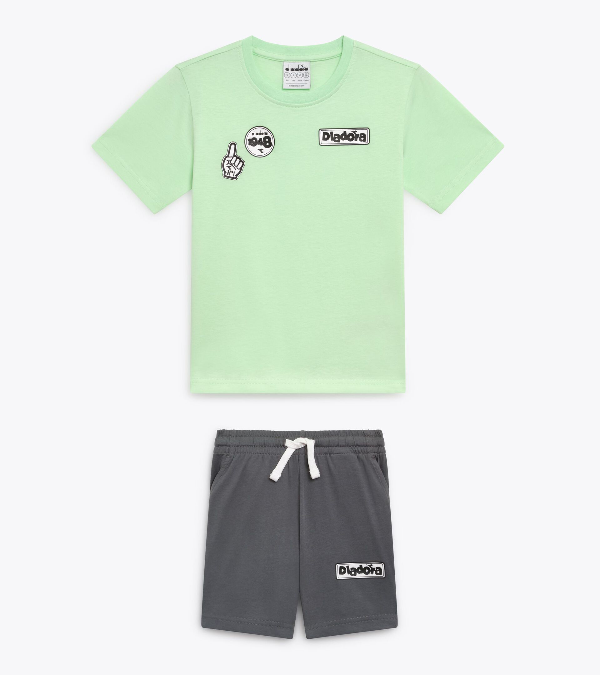 Ensemble de sport - T-shirt et short - Gar&ccedil;on JB. SET  ESS. SPORTS I SS VERT PATINE - Diadora