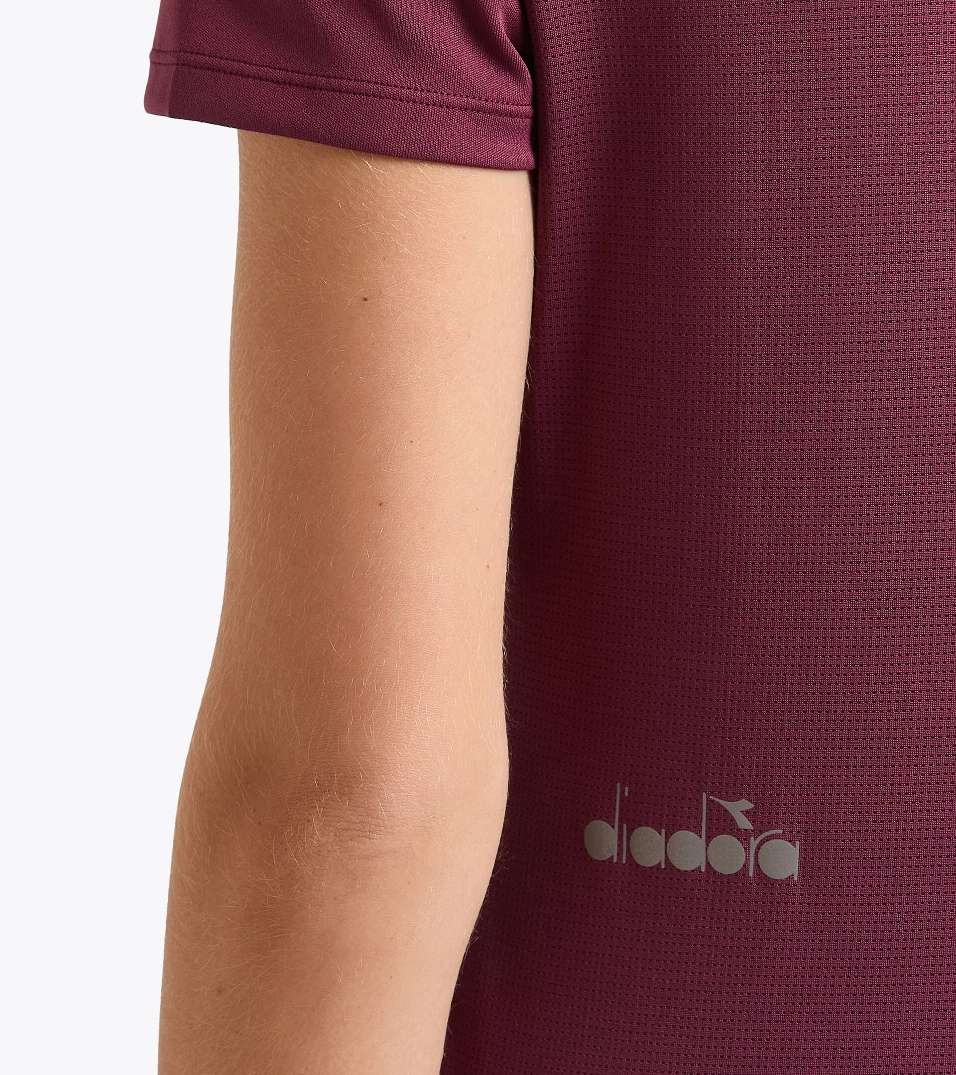 Sports t-shirt - Women RUN SS T-SHIRT W MAROON BANNER - Diadora