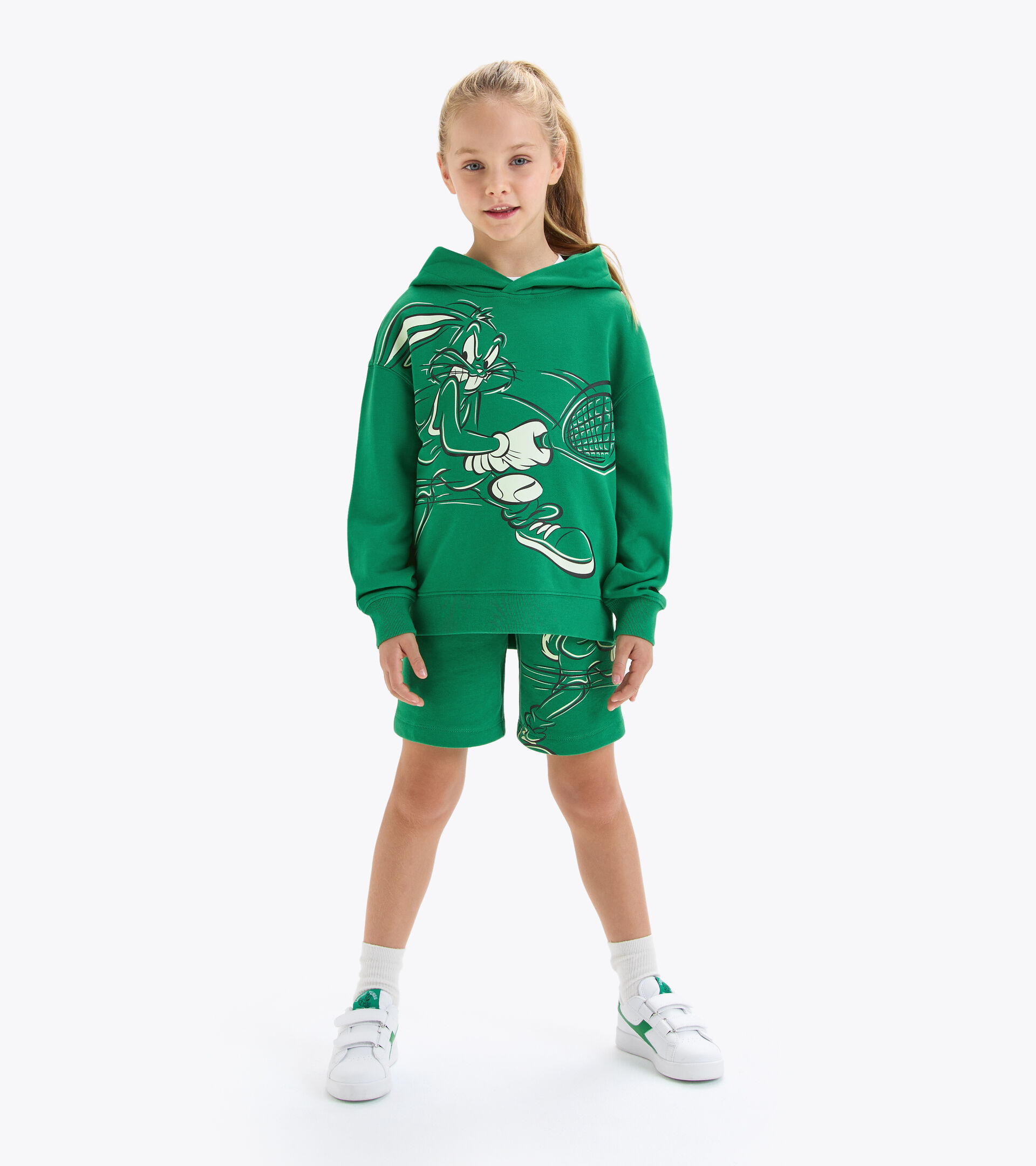 Hooded sweatshirt - Kids JU.HOODIE WB JOLLY GREEN - Diadora