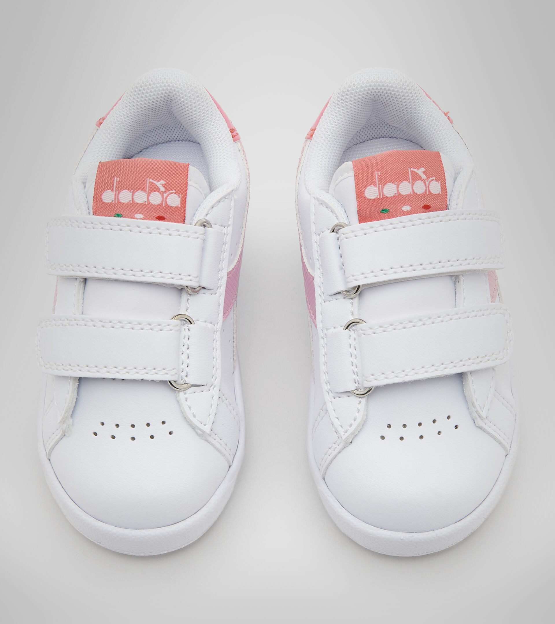 Sports shoes - Toddlers 1-4 years GAME P TD GIRL WHITE/RASPBERRY SORBET - Diadora