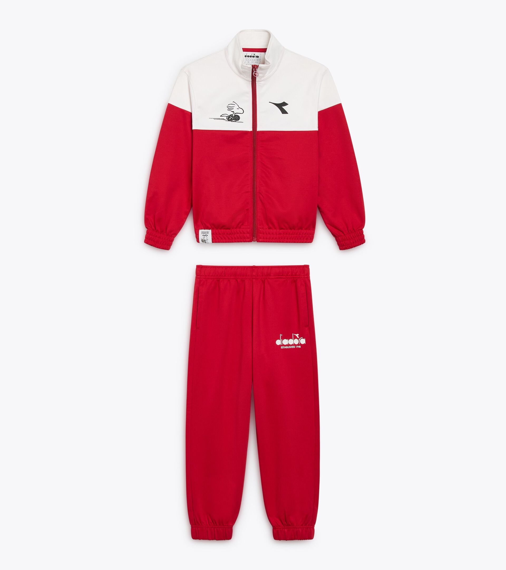 Peanuts sports tracksuit - Kids 
 JU. TRACKSUIT FZ PEANUTS RED SALSA - Diadora