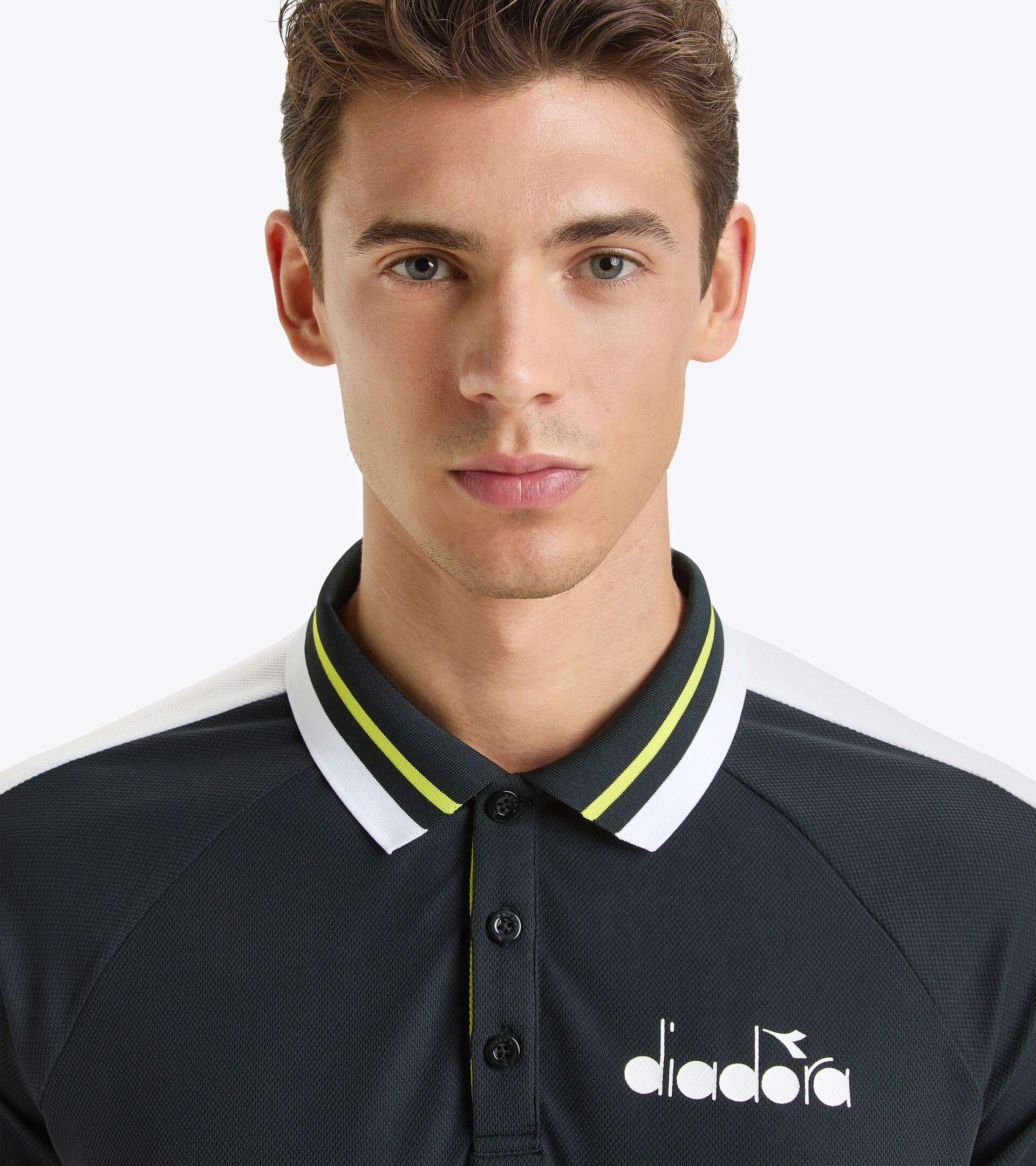 Tennis-Poloshirt - Herren SS POLO ICON SCHWARZ - Diadora