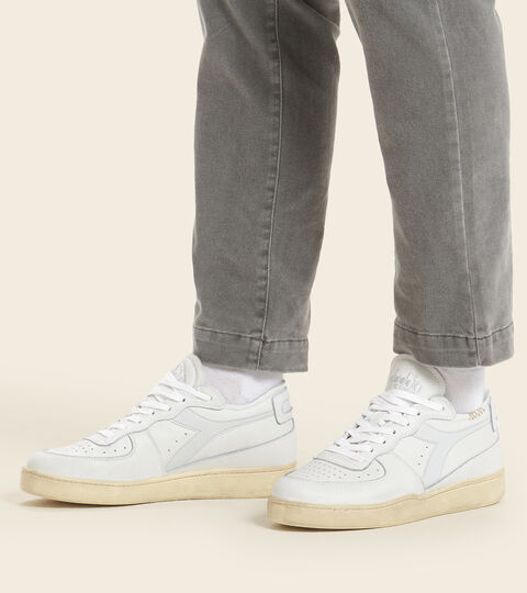 Heritage-Schuh - Gender neutral MI BASKET ROW CUT WEISS/MORGEN BLAU - Diadora