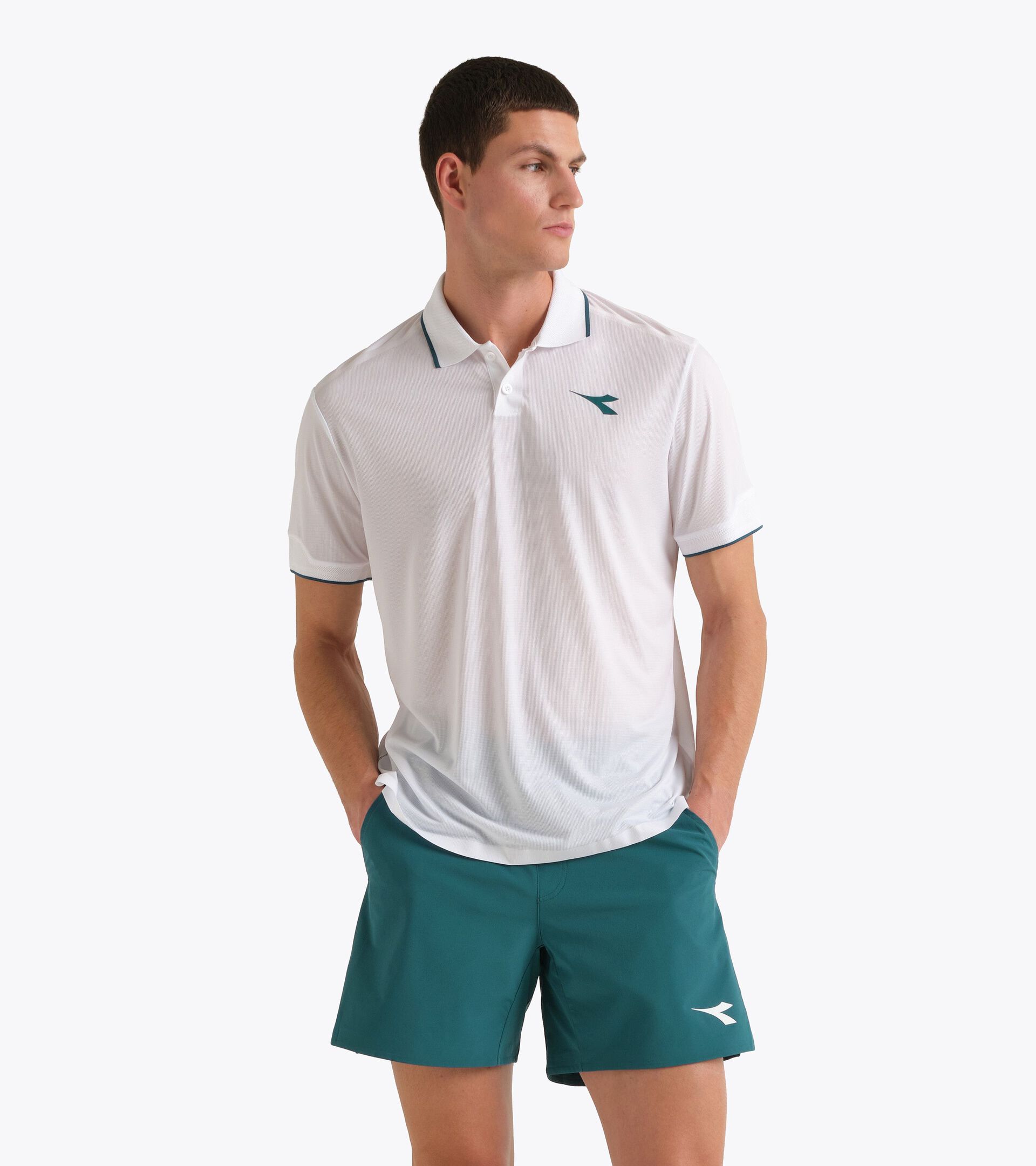 Polo de manga corta con tecnolog&iacute;a FIBRAZERO - Competici&oacute;n - Hombre SS POLO MATCH FIBRAZERO BLANCO VIVO - Diadora