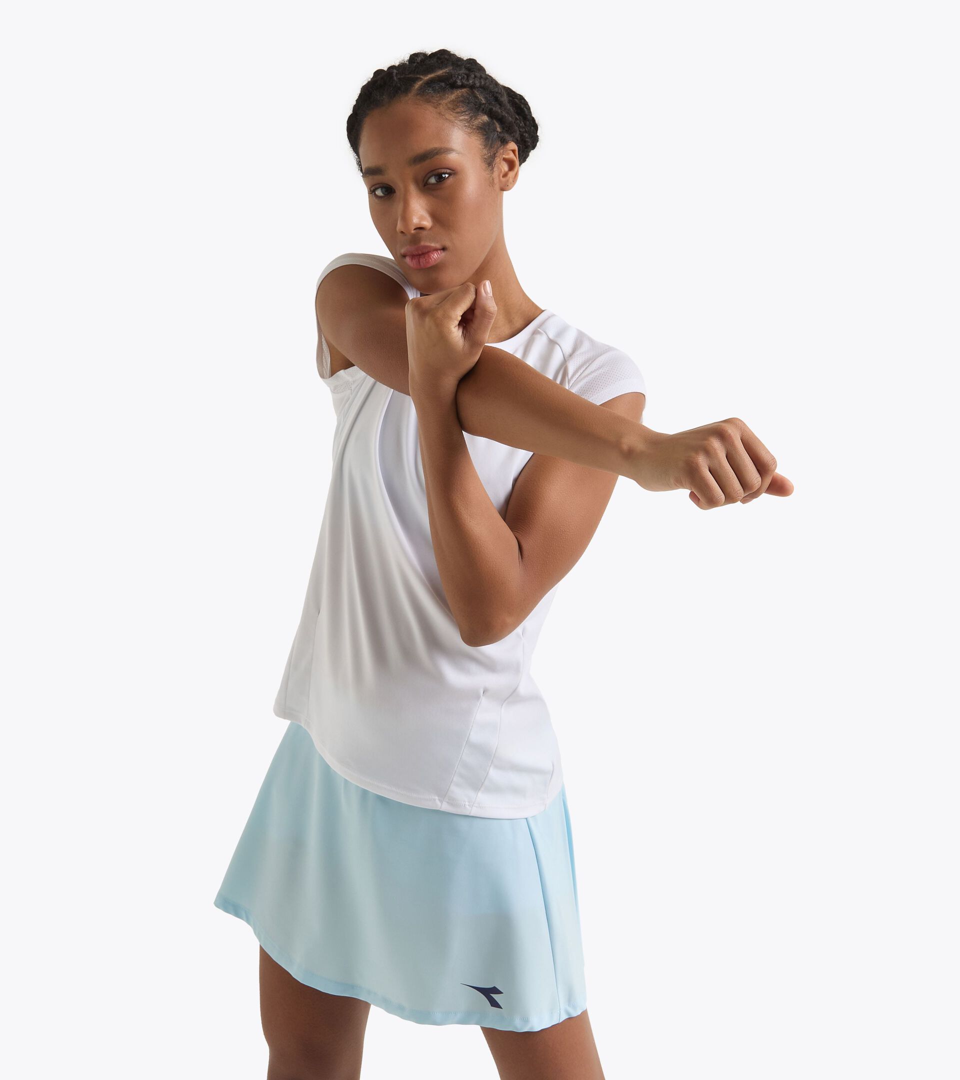 null L. SS T-SHIRT TENNIS OPTICAL WHITE - Diadora