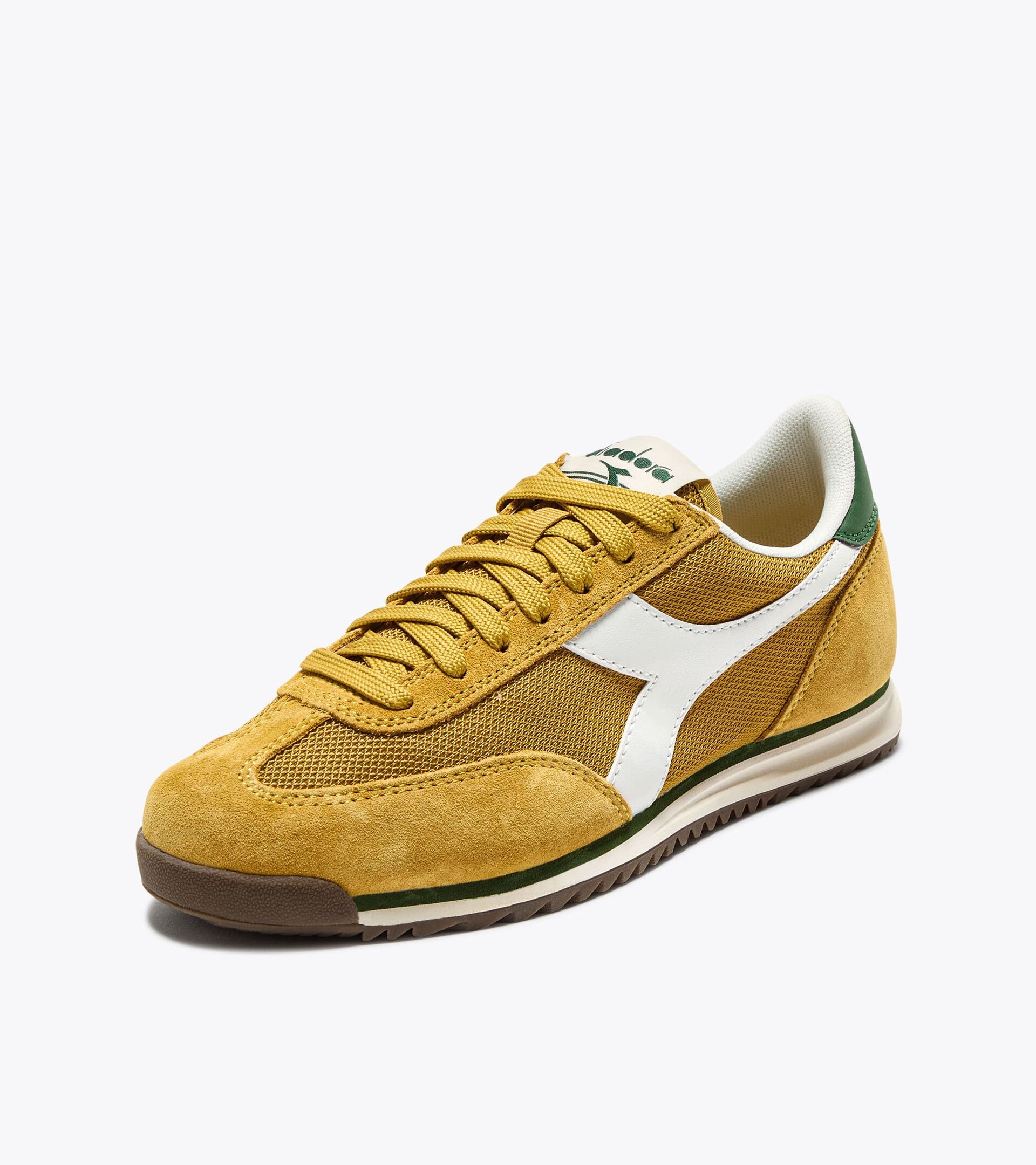 Zapatilla de ante de caña baja - Para todos los géneros CROSS ORO MIETITURA/VERDE FOGLIAME - Diadora