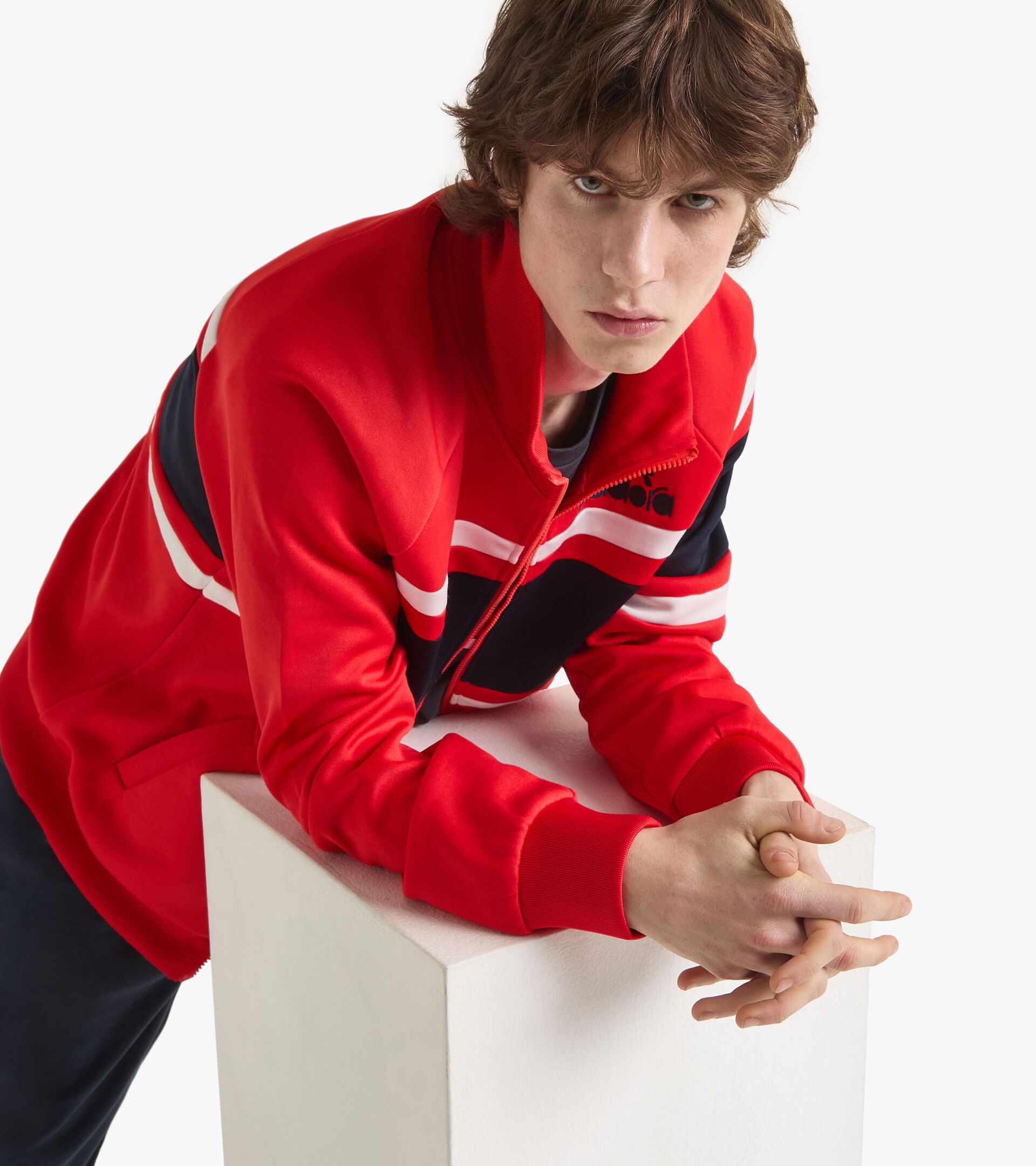 Veste de sport d&rsquo;inspiration ann&eacute;es 80 - Pour tous les genres JACKET 80S ROUGE ARDENT - Diadora