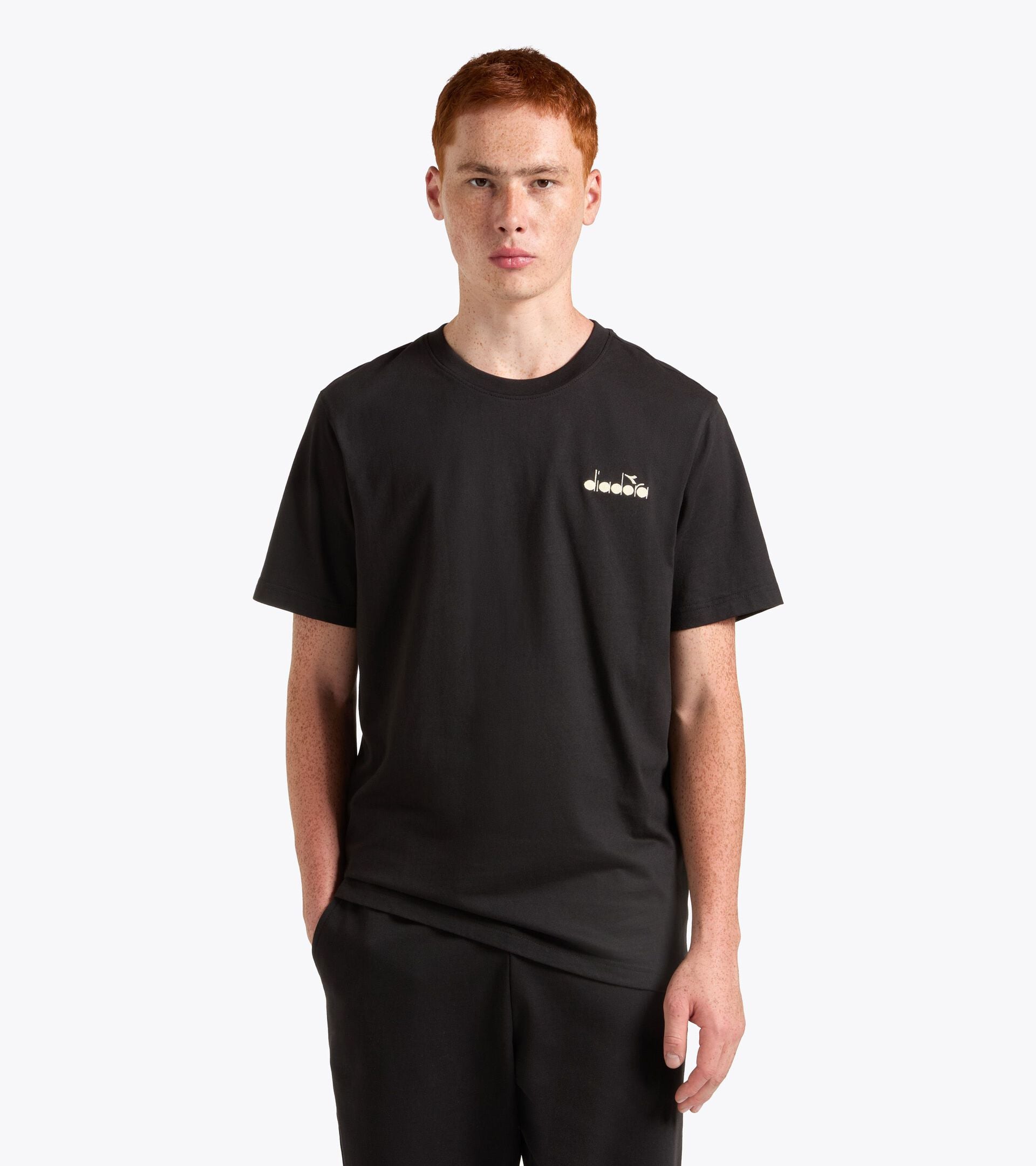 T-Shirt mit kurzen &Auml;rmeln - Regular Fit - Herren LOGO SPECTRA SS T-SHIRT SCHWARZ - Diadora