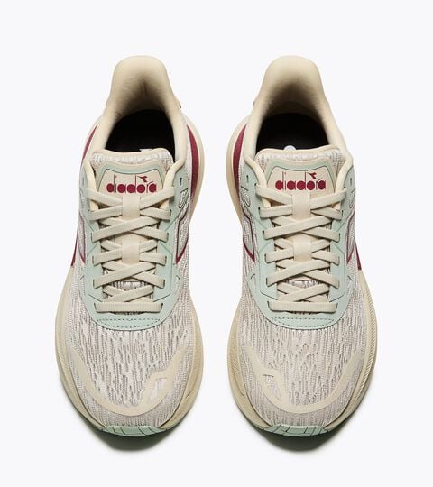 Running shoe - Comfort and stability - Women&rsquo;s NUCLEO 2 W ALMOND MILK /EARTH RED - Diadora