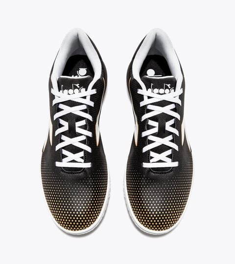 PICHICHI 7 TFR, SCHWARZ/WEISS/GOLD BRAUN Fußballschuh für synthetische Böden - Herren PICHICHI 7 TFR SCHWARZ/WEISS/GOLD BRAUN - Diadora