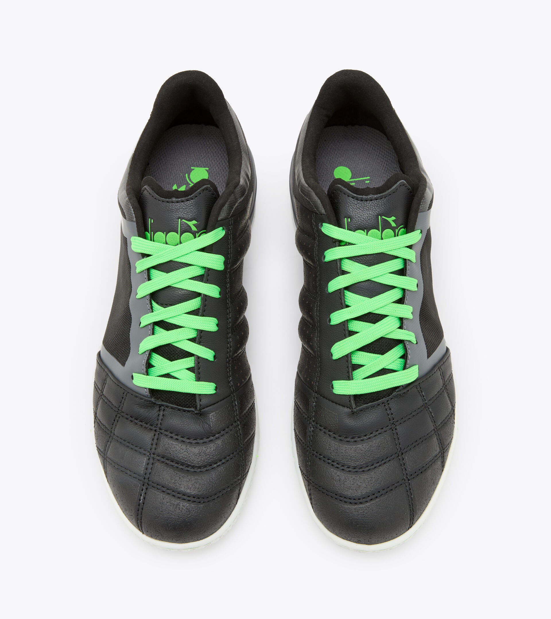 Chaussures de futsal pour terrains indoor BRASIL SALA ID NOIR/VERT FLUO - Diadora