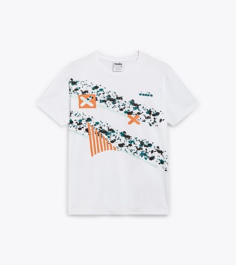 T-SHIRT SS TENNIS 90, OPTICAL WHITE 90s-inspired t-shirt - Made in Italy - Men’s T-SHIRT SS TENNIS 90 OPTICAL WHITE - Diadora