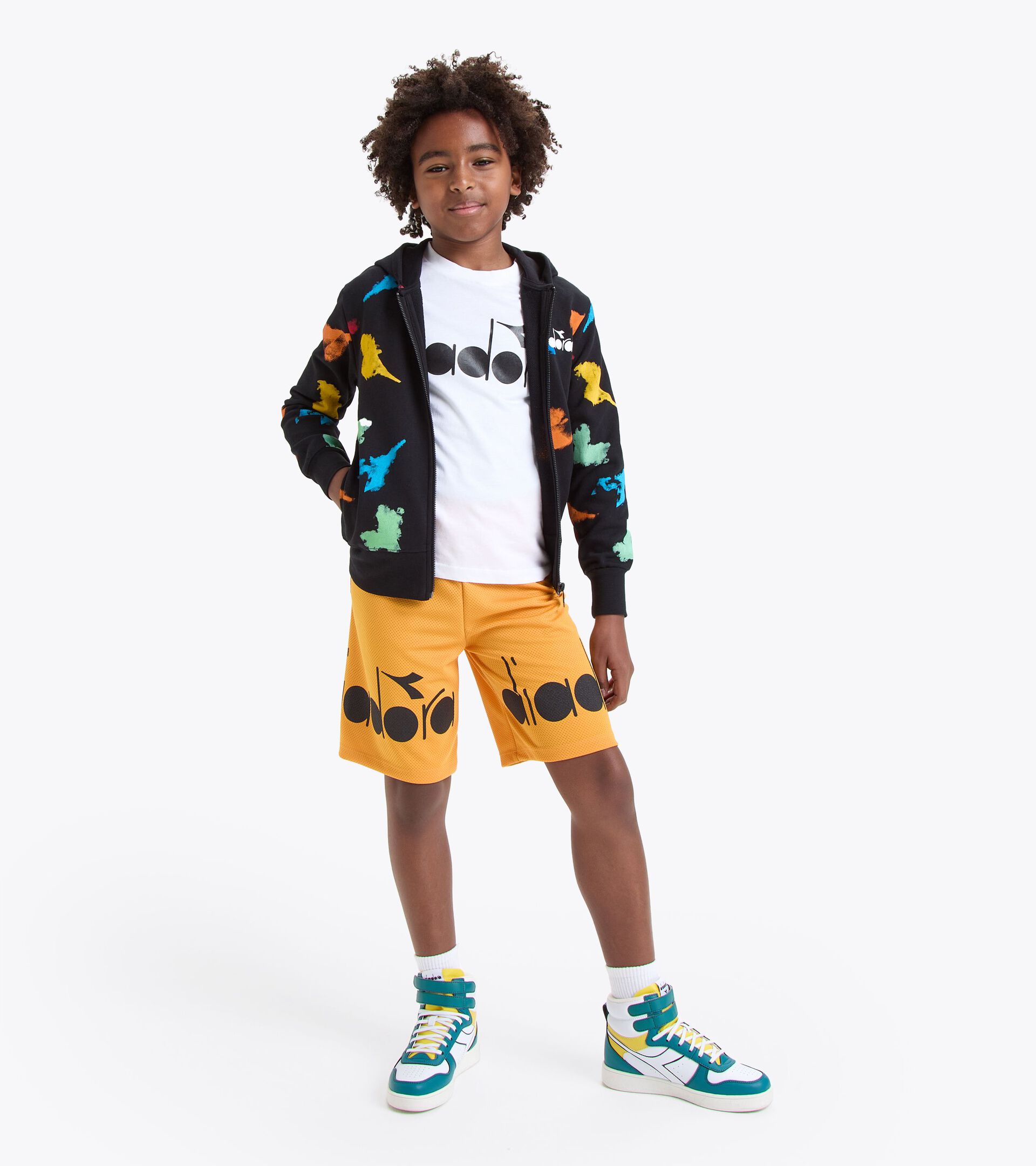 Logo hoodie with full-zip - Boy
JB.HOODIE FZ WATER COLOR BLACK - Diadora