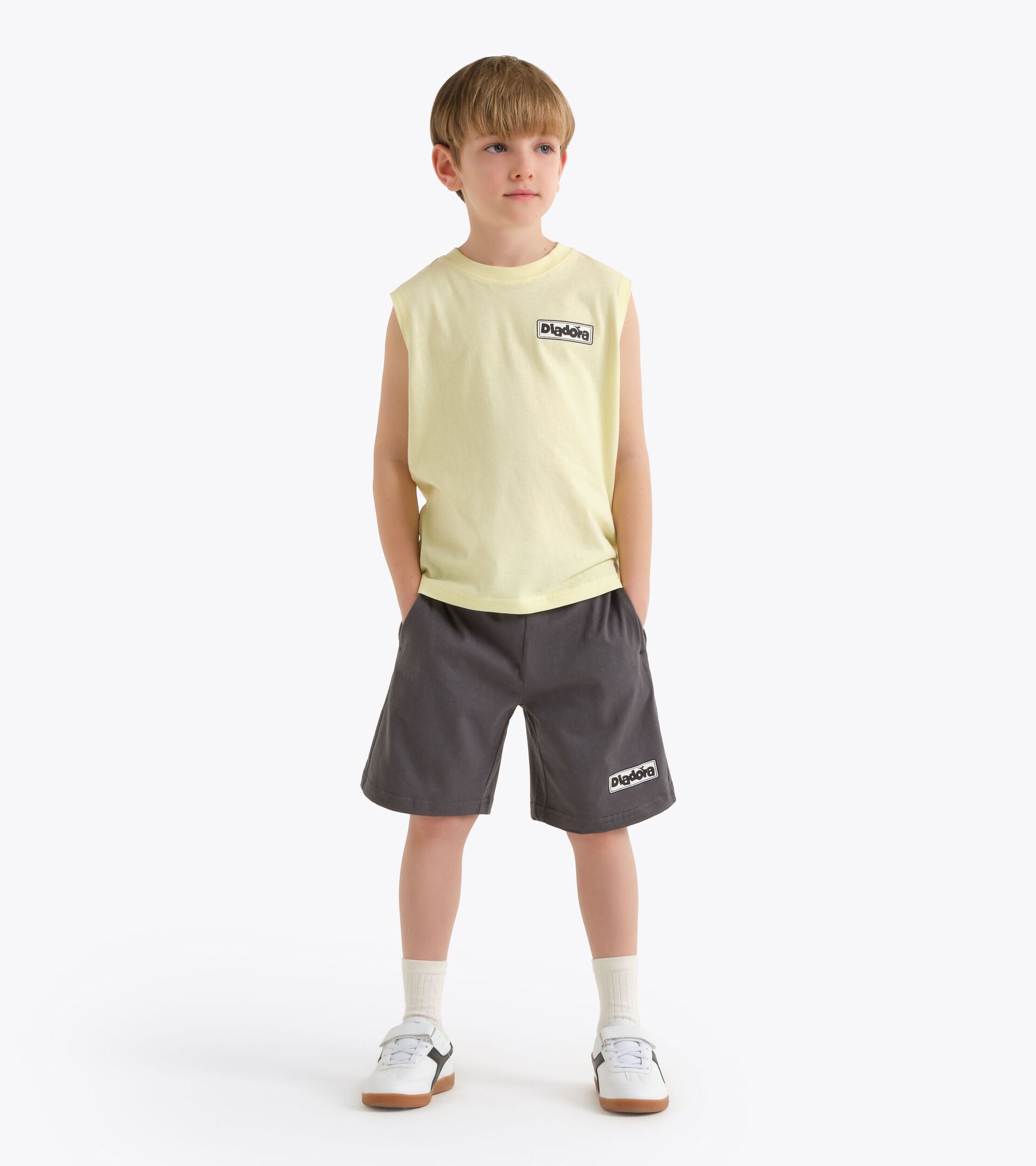 Ensemble de sport - D&eacute;bardeur et short - Gar&ccedil;on
 JB. SET ESS. SPORTS SL JAUNE CIRE - Diadora