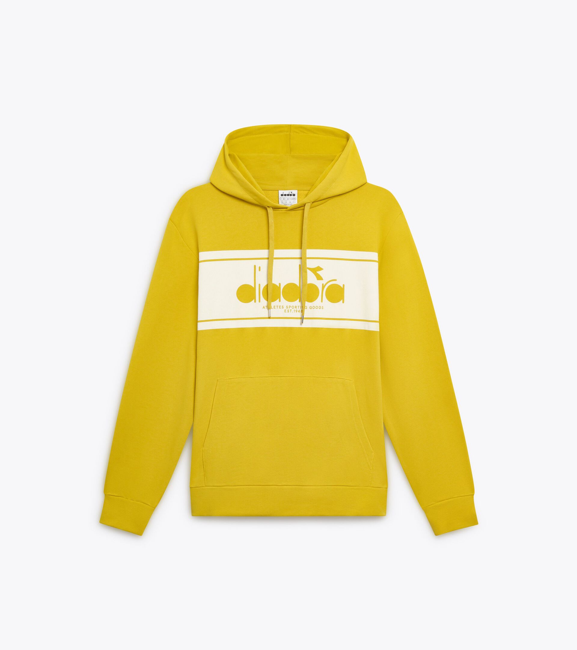 Sweat-shirt &agrave; capuche color block - Genre neutre HOODIE LOGO JAUNE D OEUF - Diadora