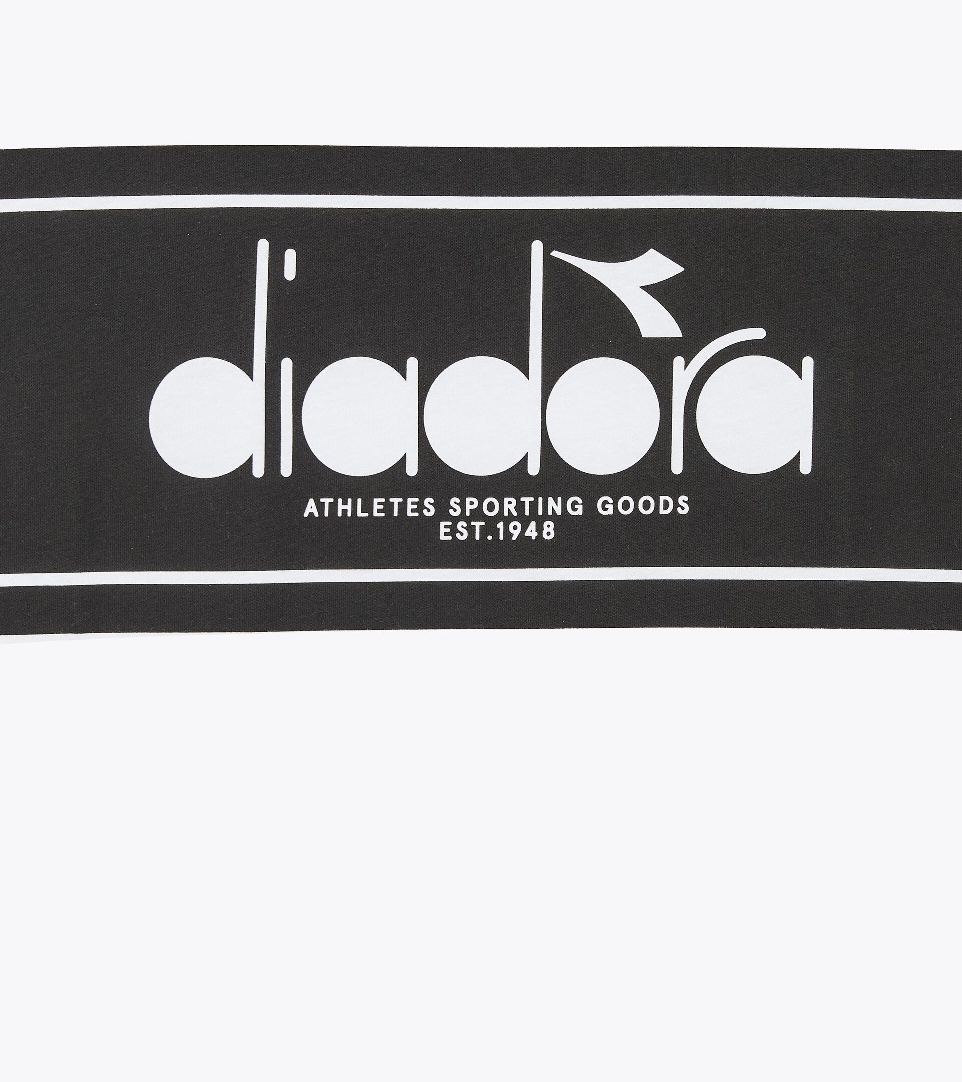 T-shirt - All-Gender T-SHIRT SS LOGO OPTICAL WHITE/BLACK - Diadora