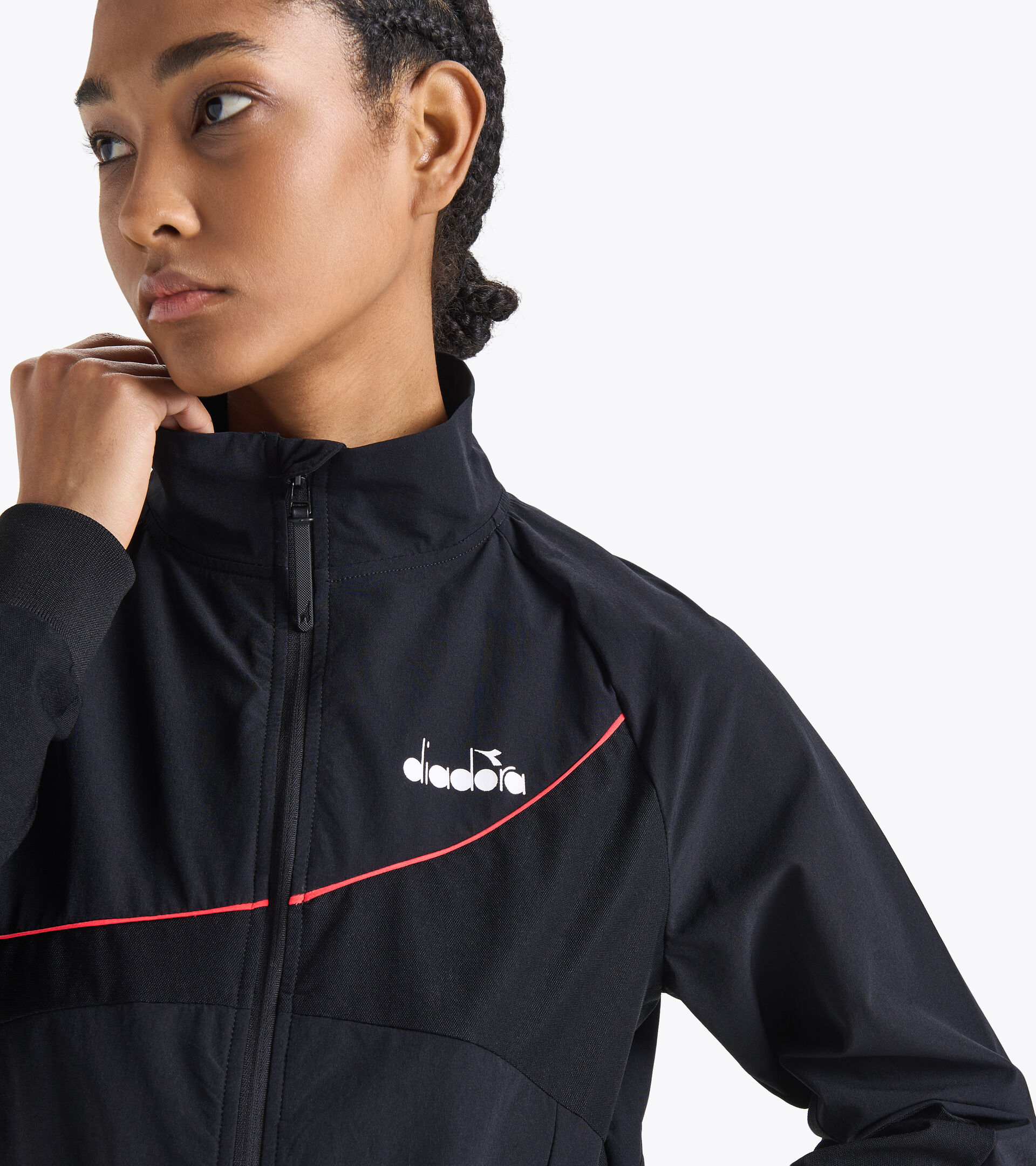 Jacke Full Zip - Damen L. FZ JACKET SCHWARZ - Diadora