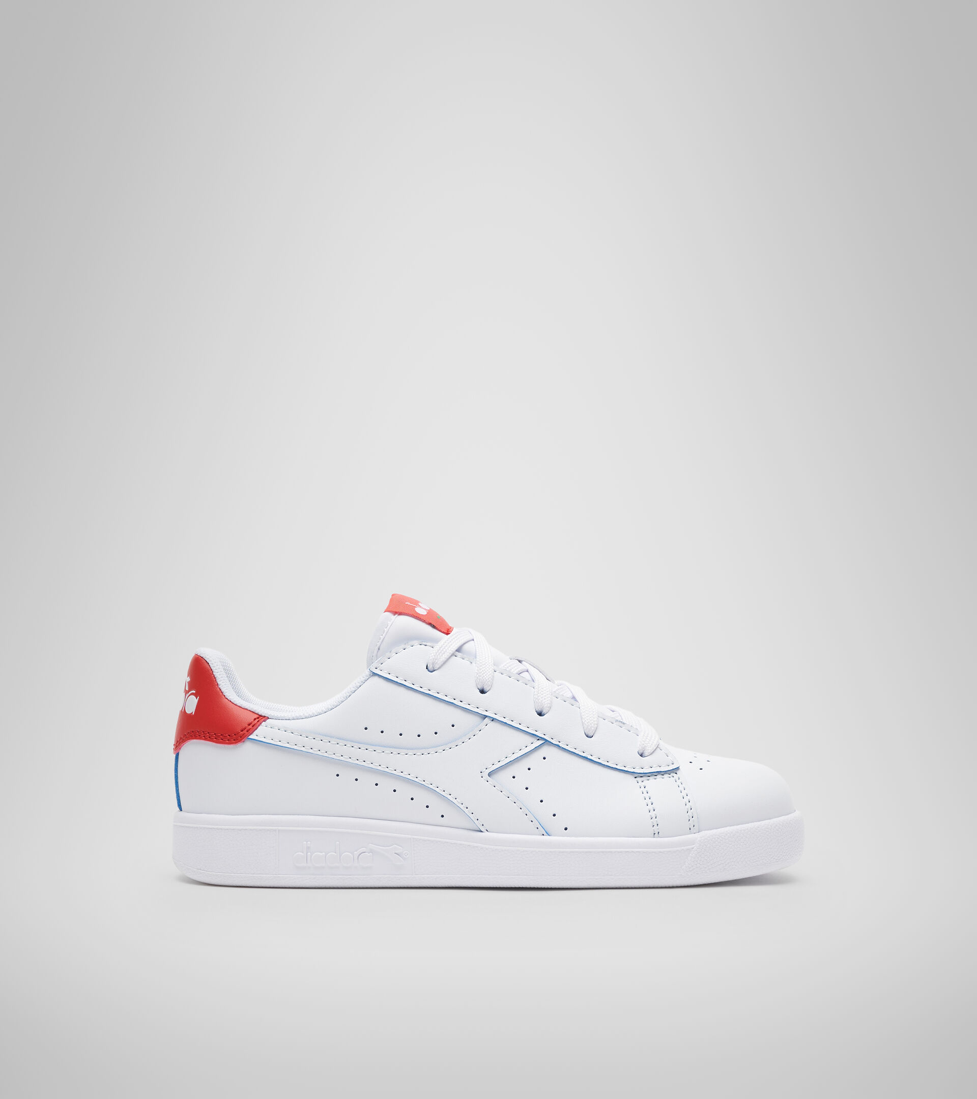 Sports shoes - Youth 8-16 years GAME P SMASH GS WHITE/AURORA RED - Diadora