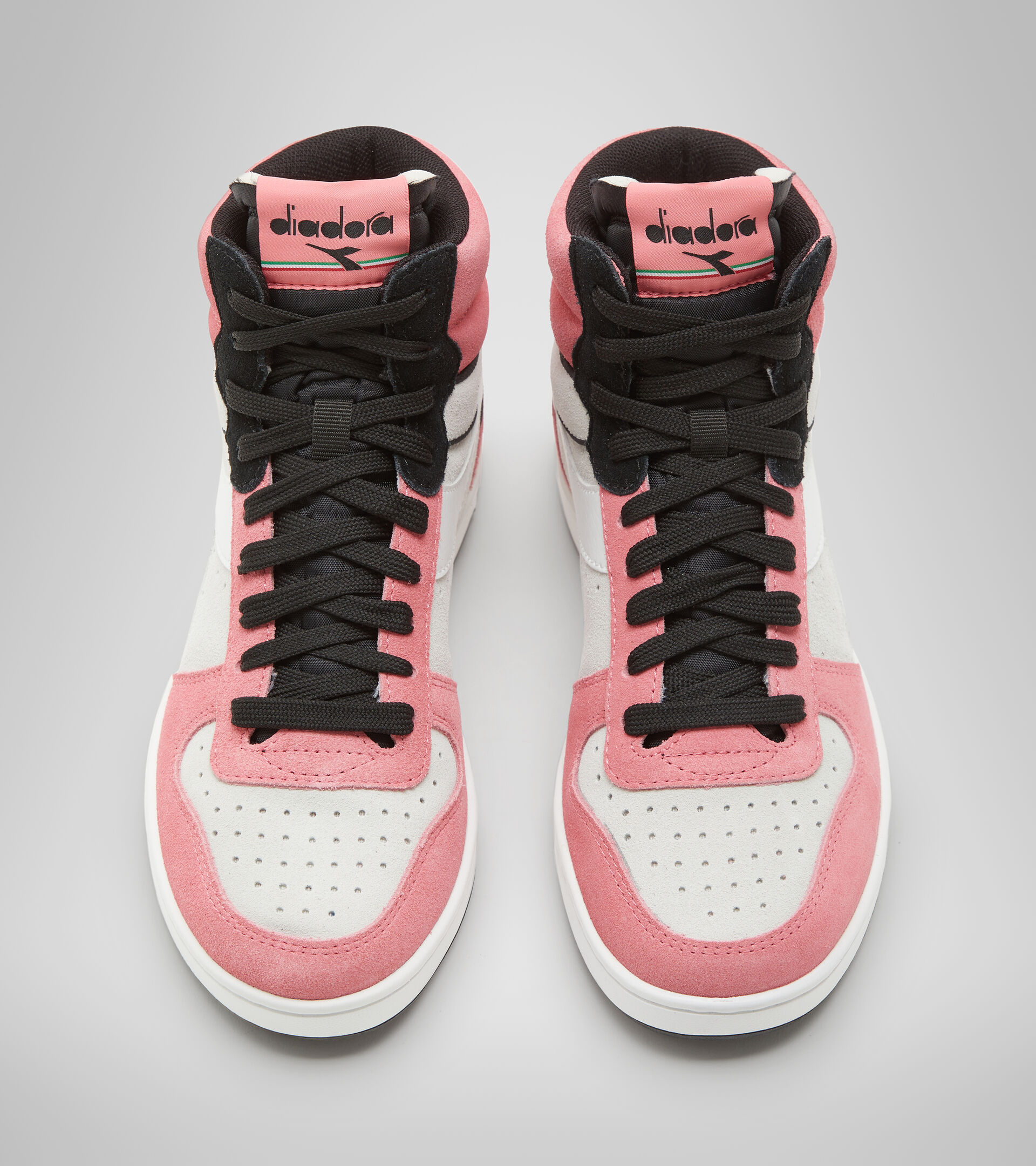 Sneaker sportiva - Donna MAGIC BASKET MID SUEDE WN BIANCO/ROSA THE/NERO - Diadora