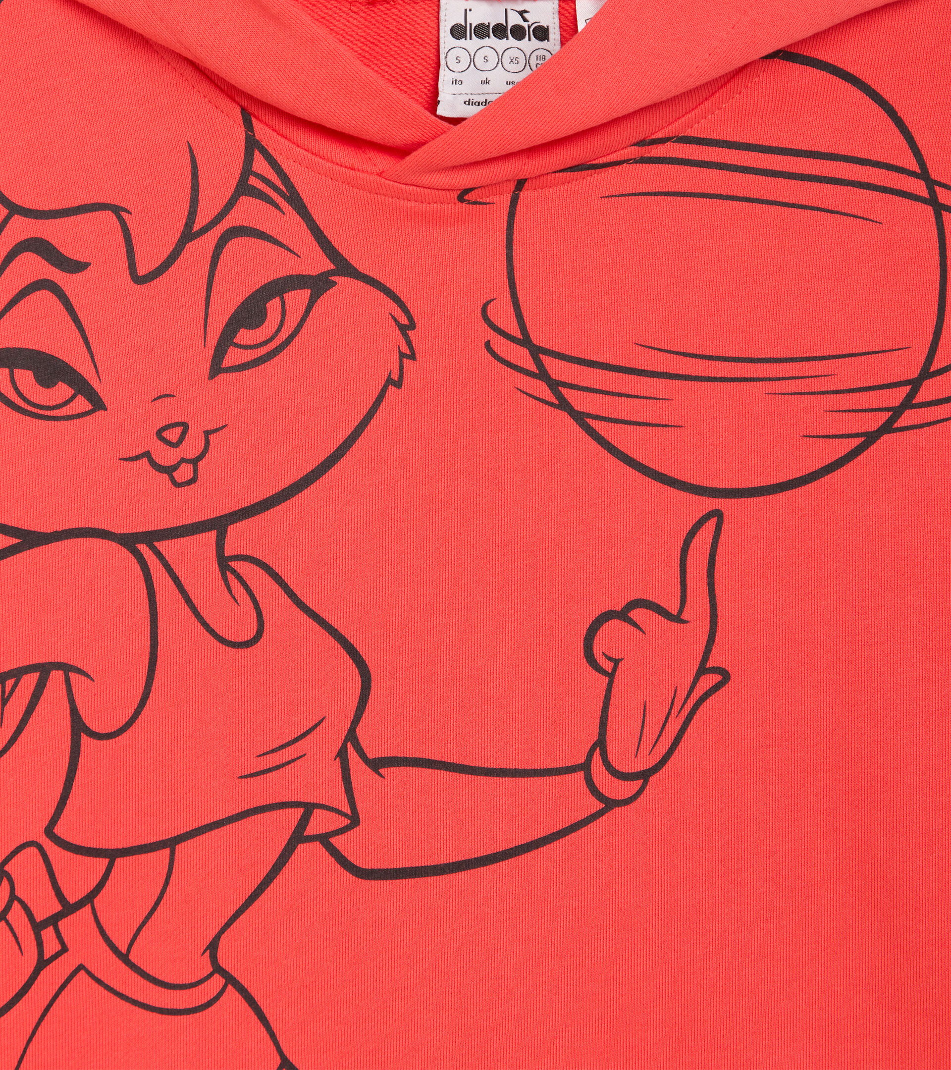 Sweat-shirt à capuche - Enfant JU.HOODIE WB CHAUD CORAIL - Diadora