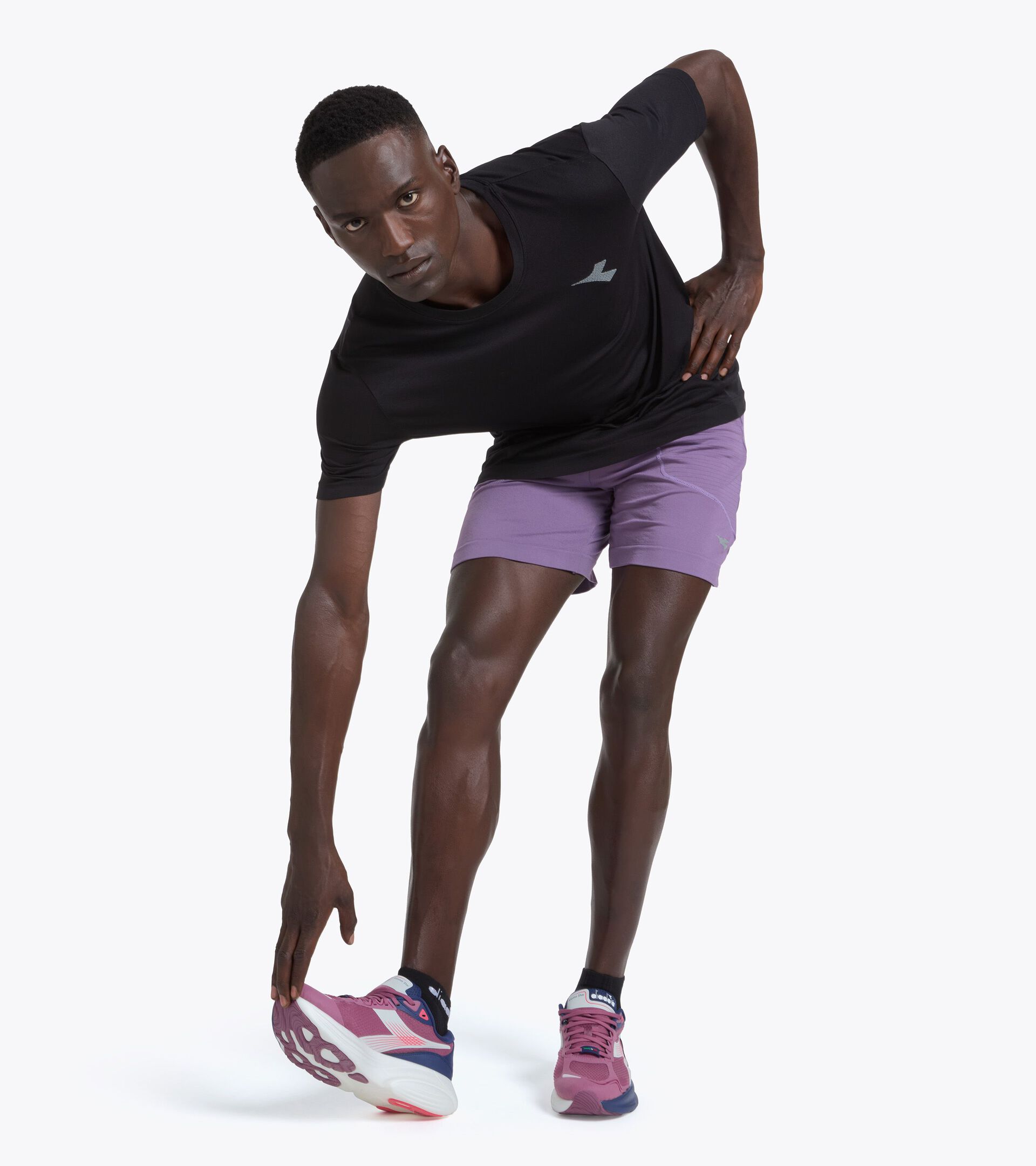 6'' Thermoregulating Running Shorts - STRATOUNO Running - Men&rsquo;s SHORTS STRATOUNO VIOLET GRAPE COMPOTE - Diadora