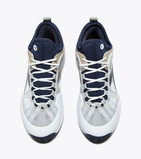SPEED BLUSHIELD FLY 4 + CLAY, WHITE/BLUE CORSAIR Tennis shoes for clay courts - Men SPEED BLUSHIELD FLY 4 + CLAY WHITE/BLUE CORSAIR - Diadora