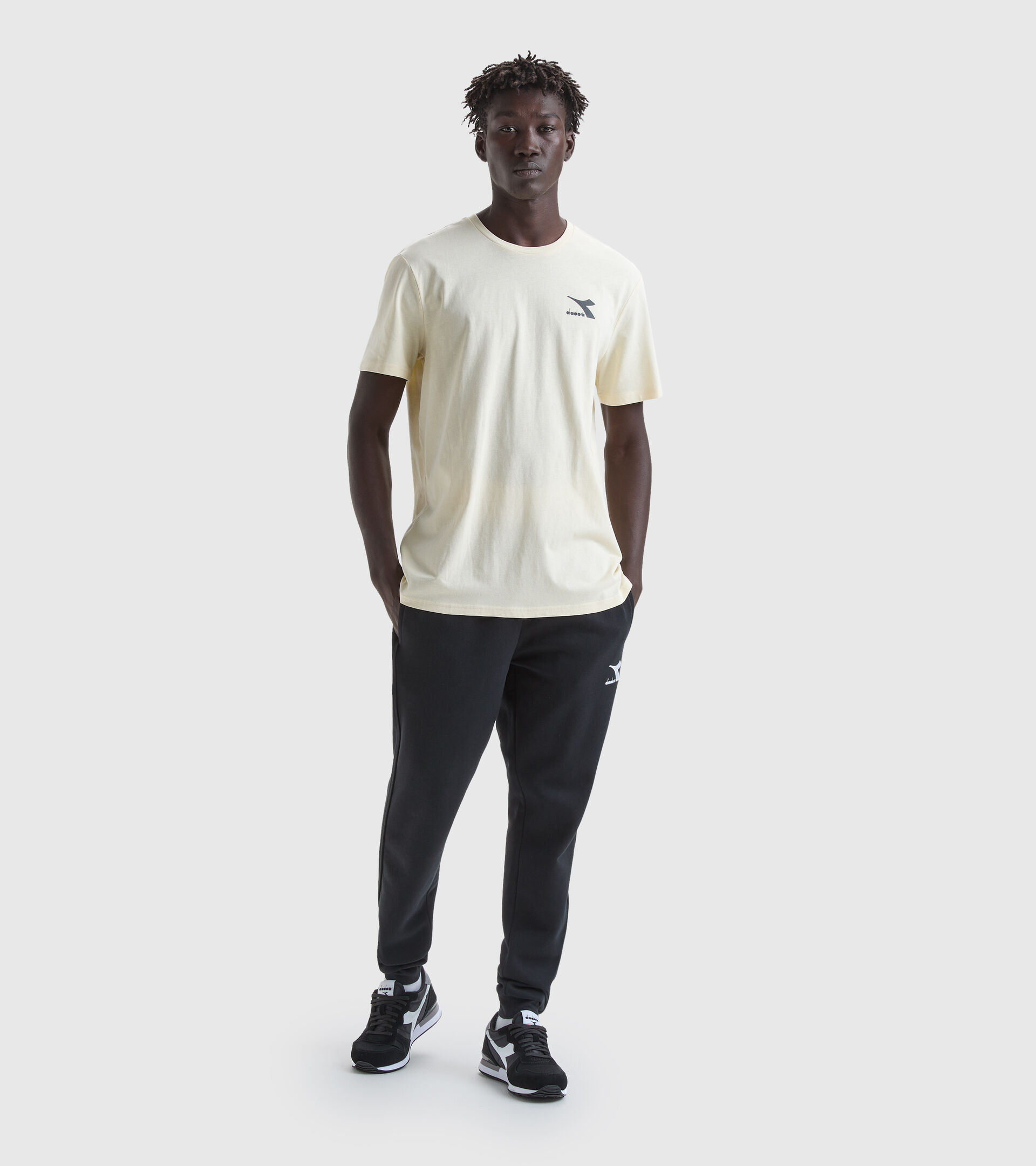 Sports T-shirt - Men’s T-SHIRT SS CORE ANTIQUE WHITE - Diadora