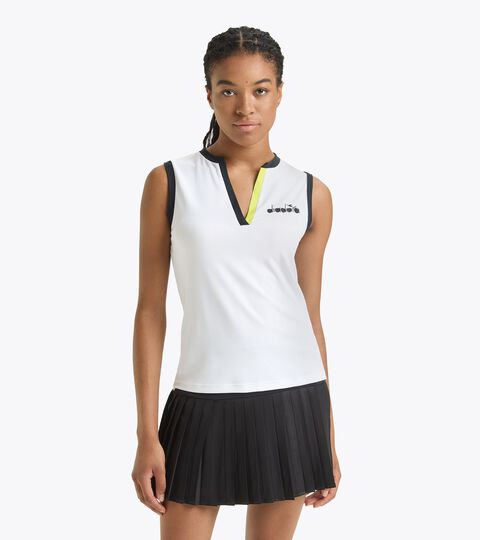 Tennis tank top - Women L. TANK ICON OPTICAL WHITE/BLACK - Diadora
