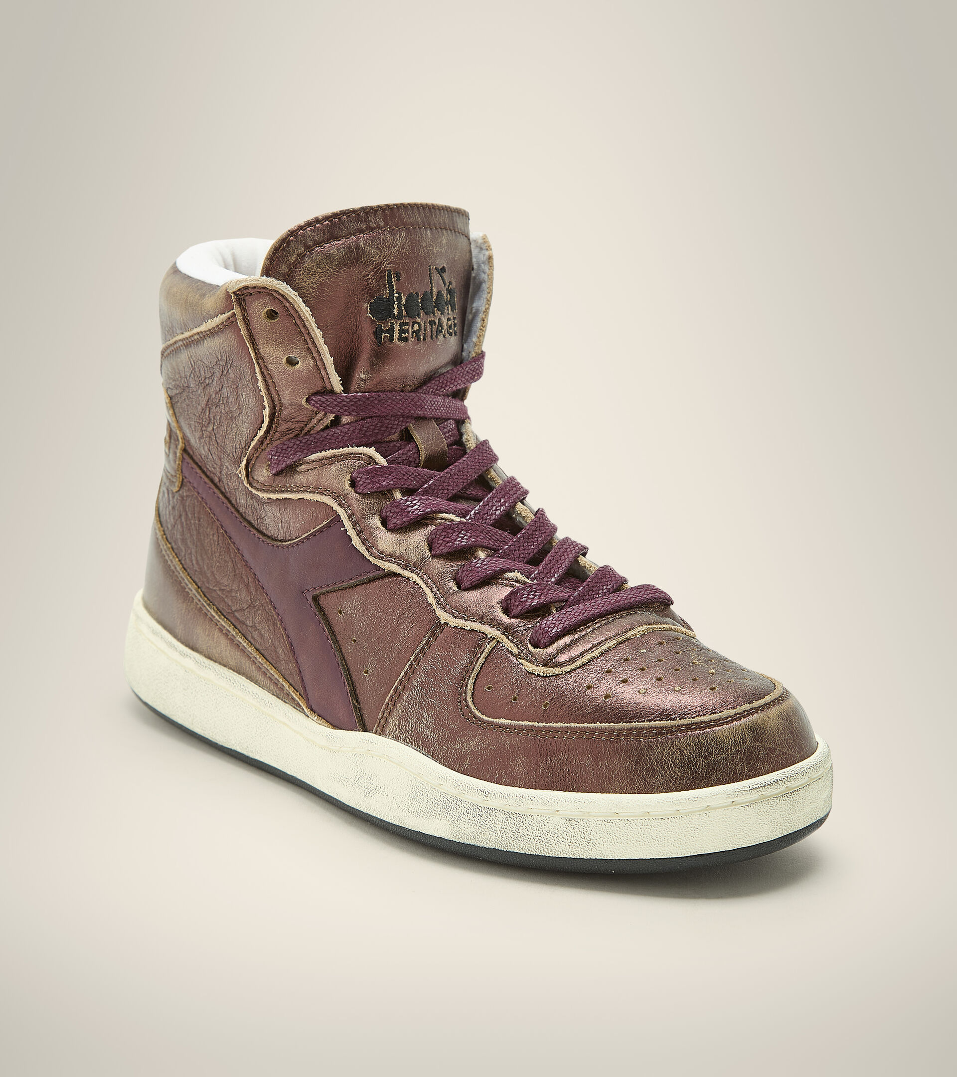 Heritage shoe - Unisex MI BASKET METAL USED VIOLET FIG - Diadora