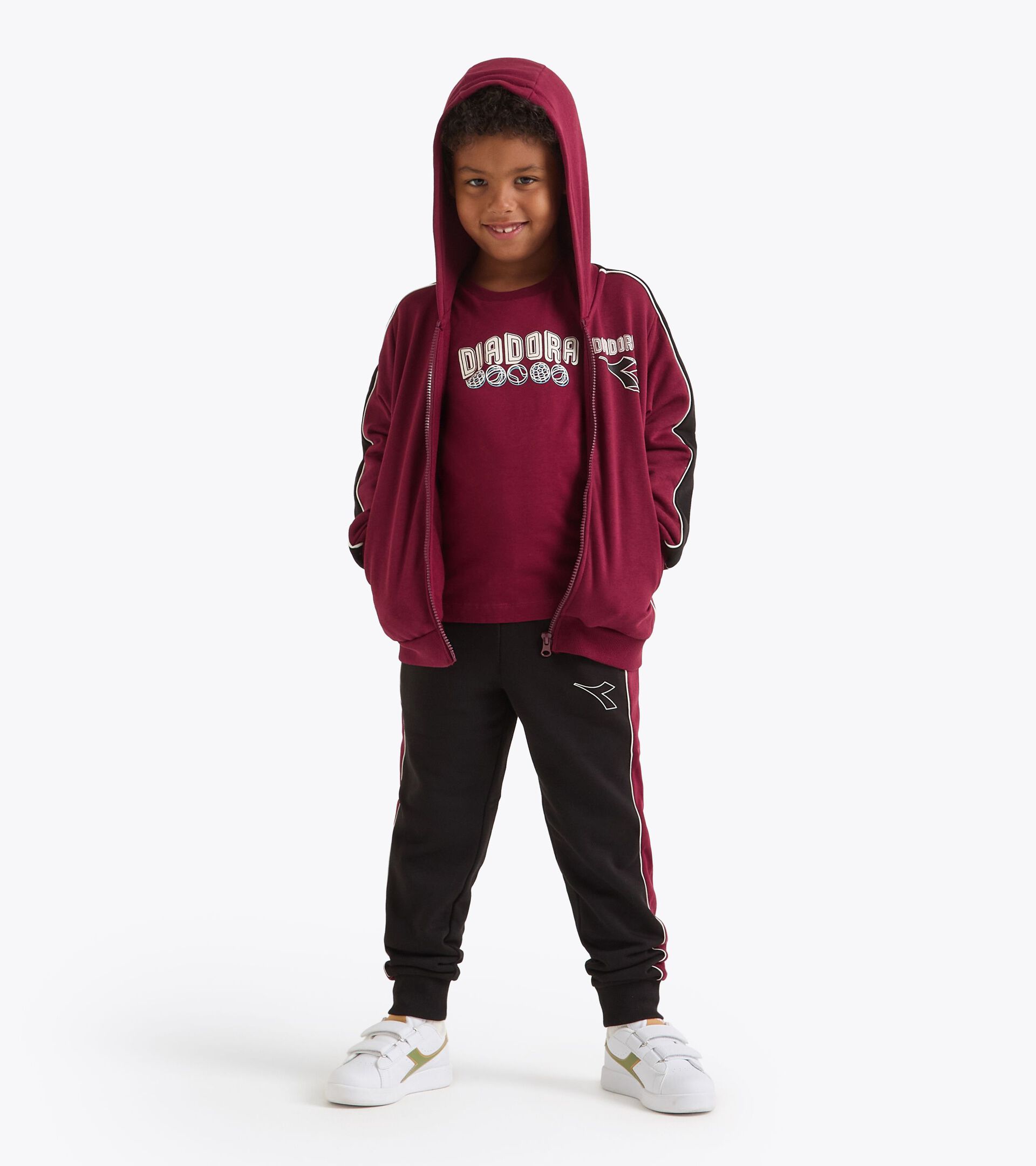 Tracksuit - Boys
 JB. TRACKSUIT HD FZ LOGO (BR) EMPIRE RED - Diadora