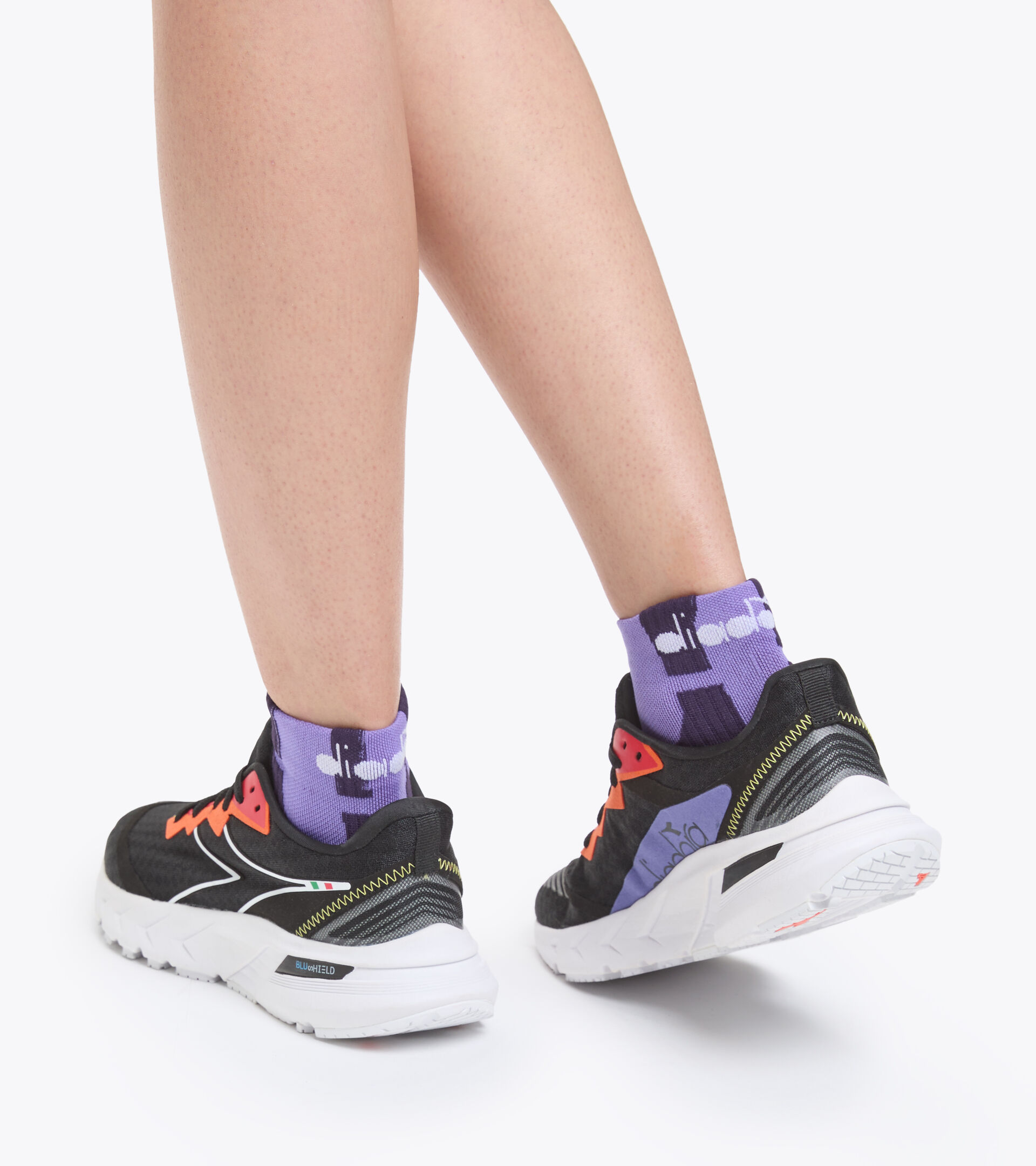 Unisex Running Socks CUSHION QUARTER SOCKS VIOLET - Diadora