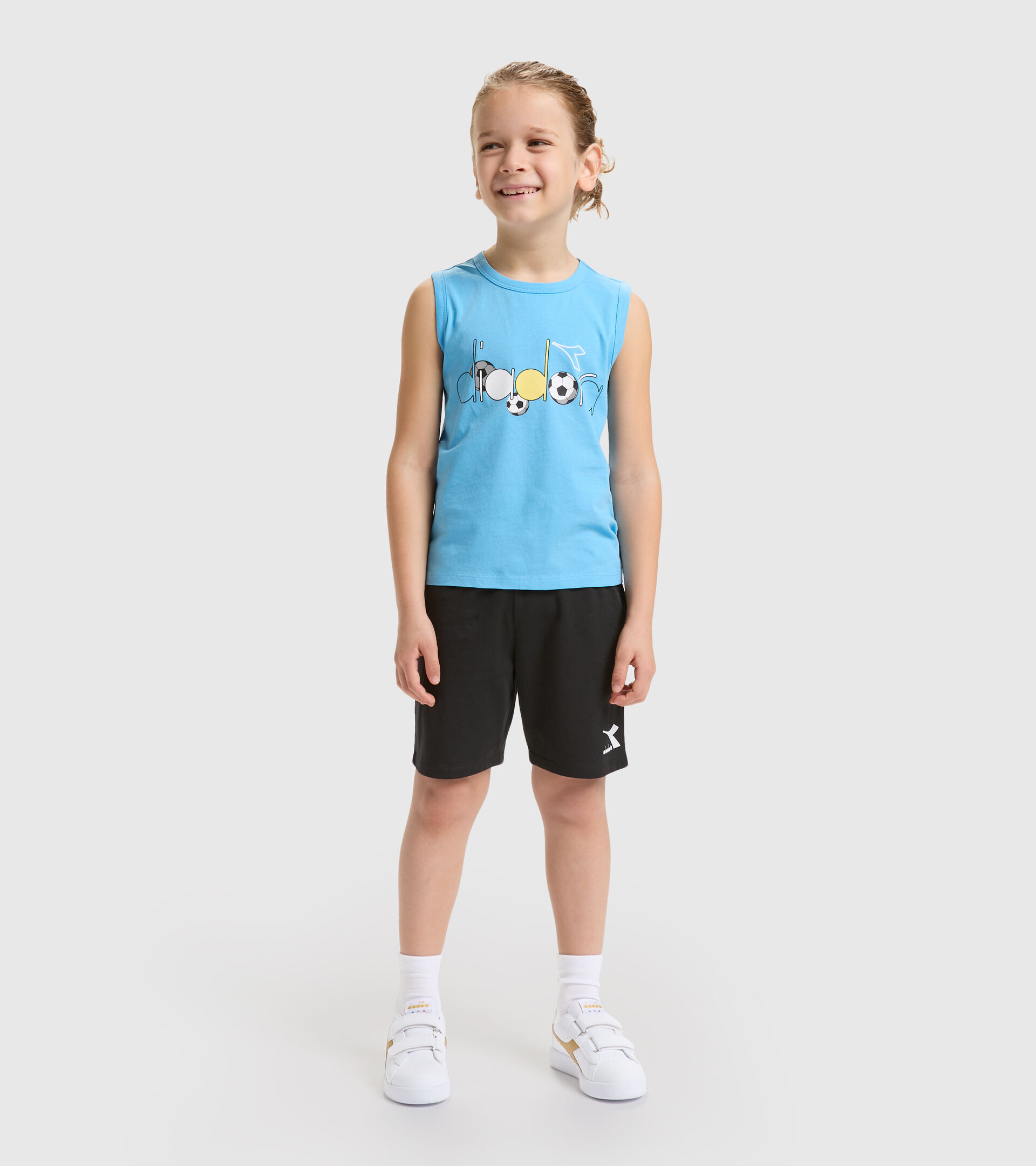 Vest top/shorts set - Boys JB.SET SL KICK BALTIC SEA - Diadora