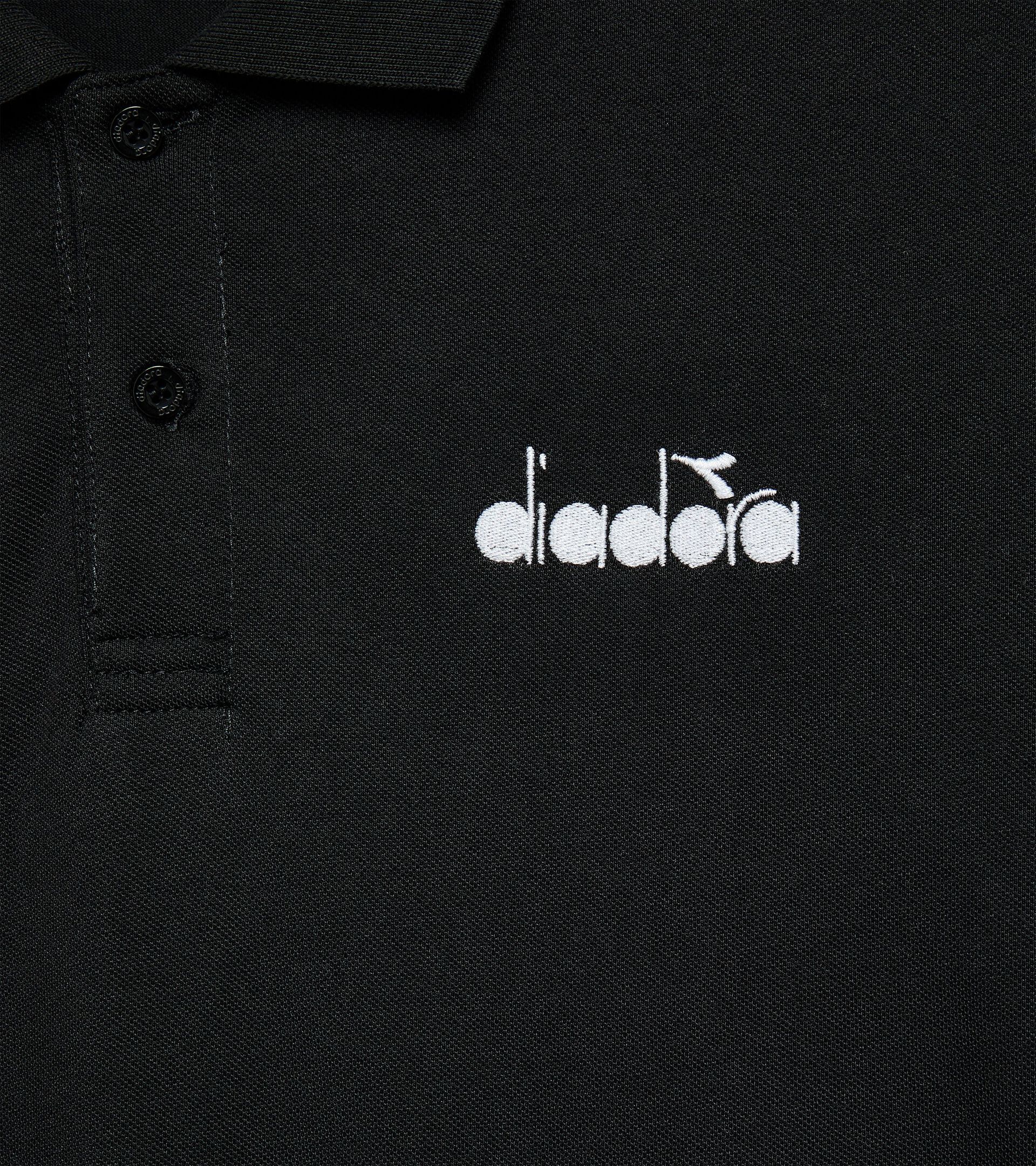 Sporty polo shirt - Made in Italy - Gender Neutral POLO SS LOGO BLACK - Diadora