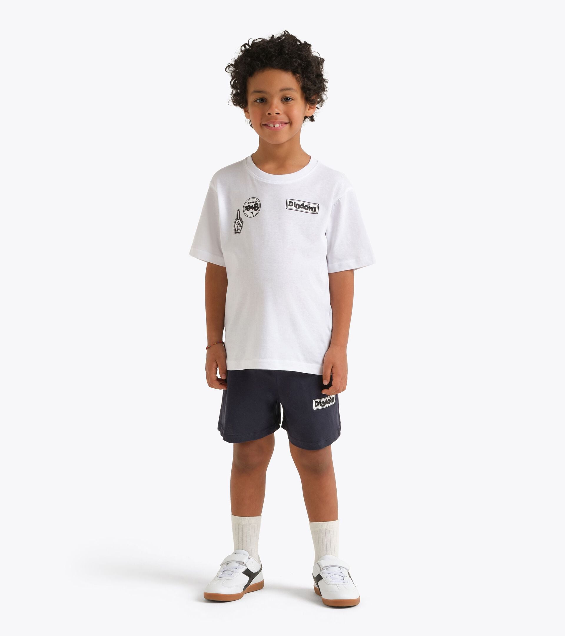 Sports set - T-shirt and shorts - Boys
 JB. SET  ESS. SPORTS I SS OPTICAL WHITE - Diadora