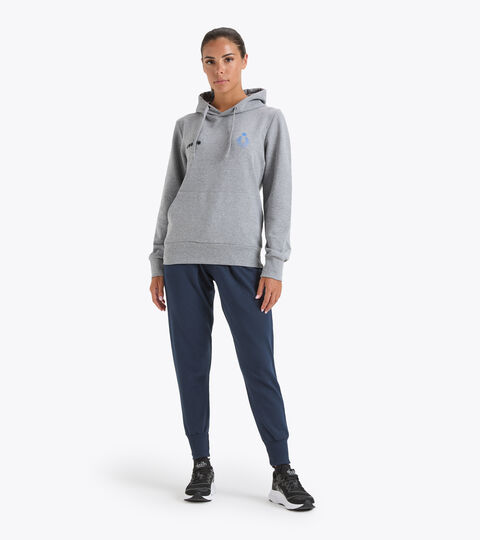 Women tracksuit - Italy National Volleyball Team TUTA FELPA RAPPRESENTANZA DONNA BV ITA GRAY MELANGE MIDDLE - Diadora