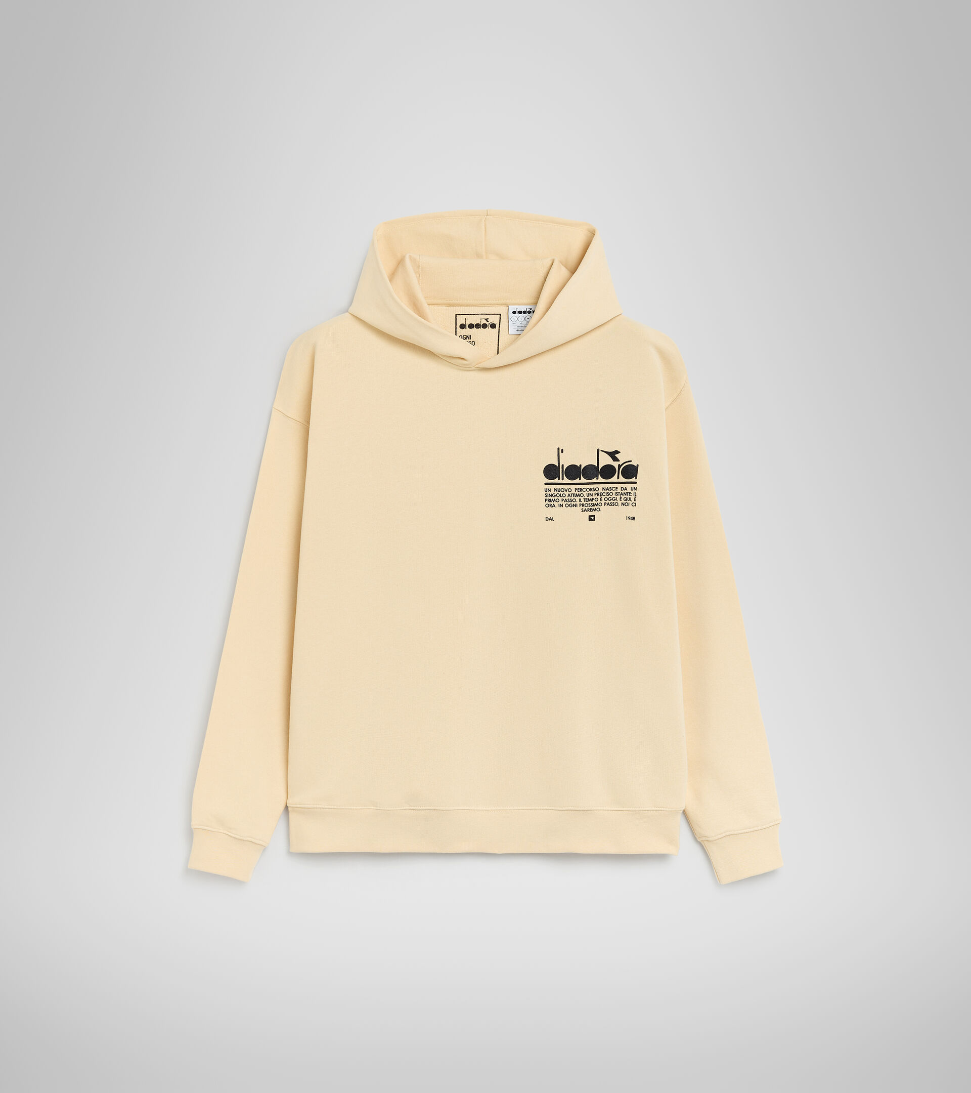 Cotton hooded sweatshirt - Unisex HOODIE MANIFESTO NAVAJO BEIGE - Diadora