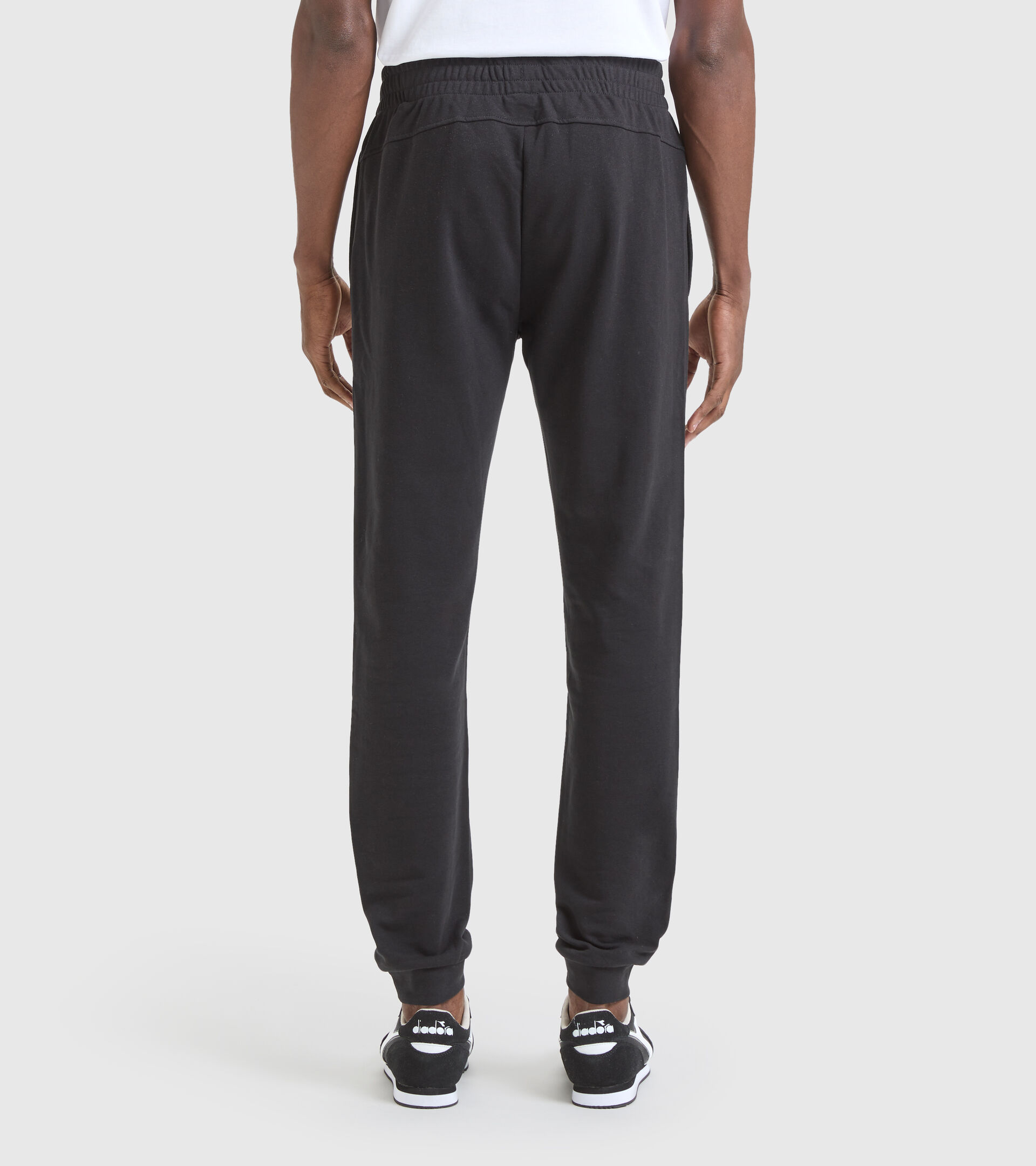 Cotton terrycloth sports trousers - Men PANT CUFF CORE BLACK - Diadora