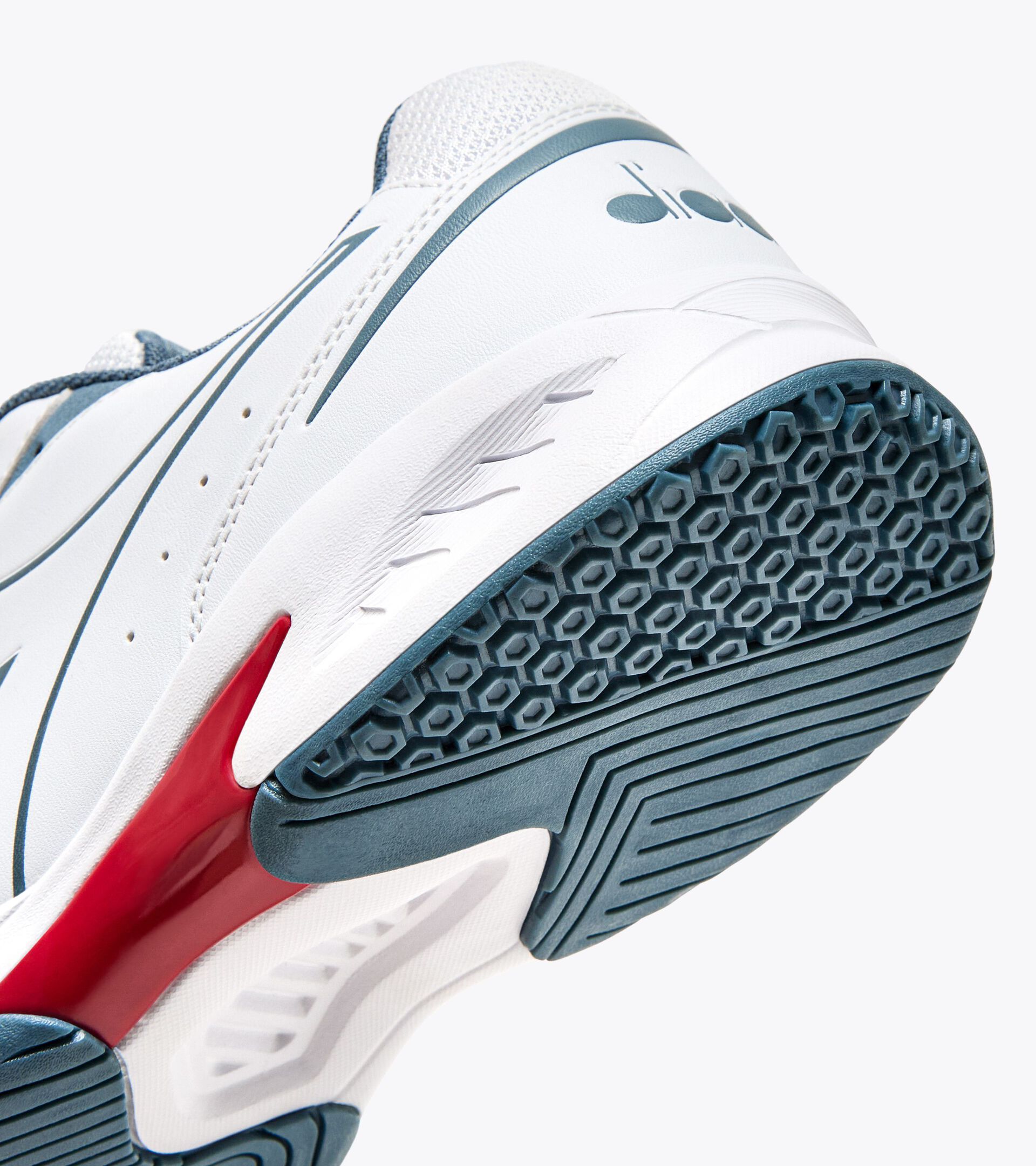 Tennis shoes - Men VOLEE 6 WHITE/OCEANVIEW/SALSA - Diadora