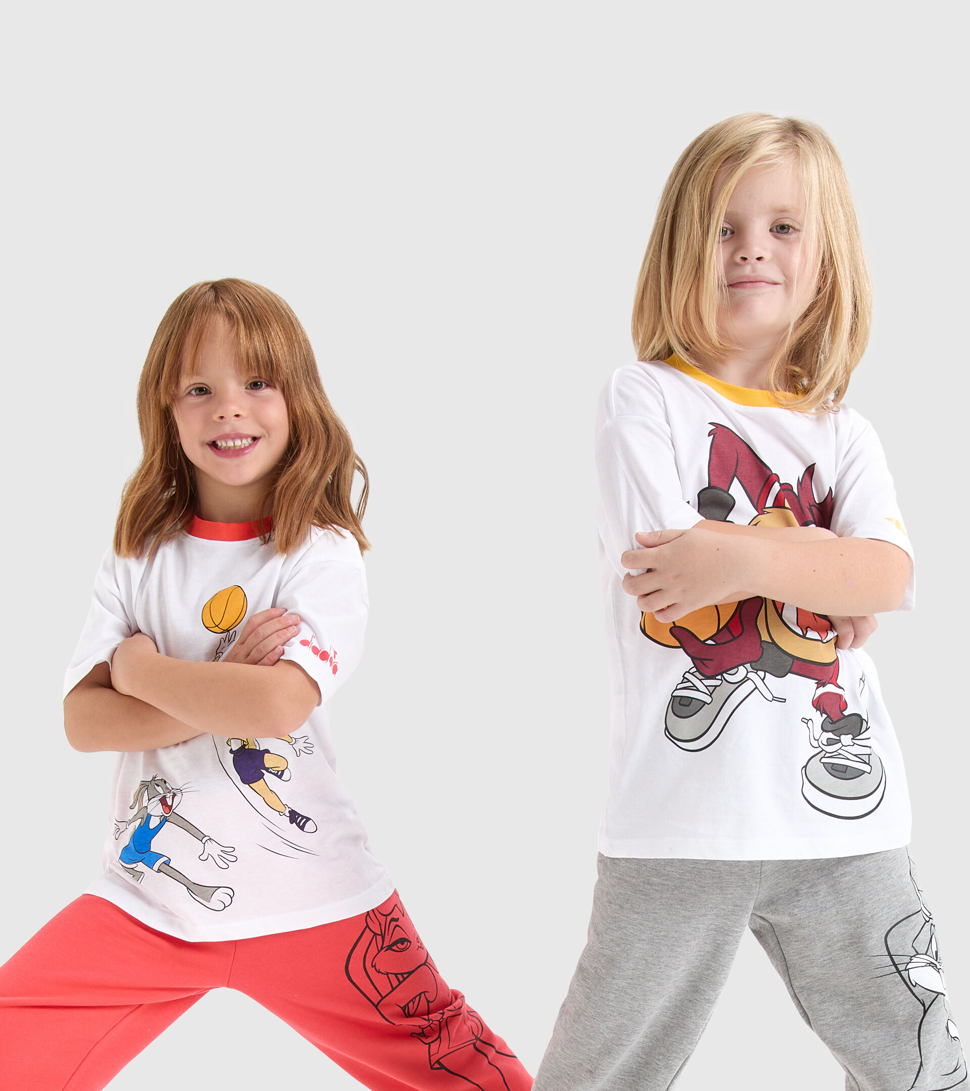 Sports T-shirt - Kids JU.T-SHIRT SS WB HOT CORAL - Diadora