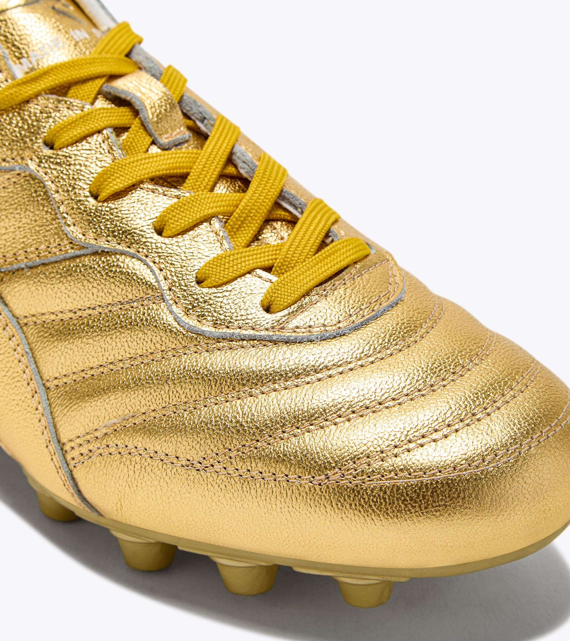 Fußballschuh für kompakte Böden - Made in Italy BRASIL ITALY OG LT+  MDPU GOLD BRAUN - Diadora