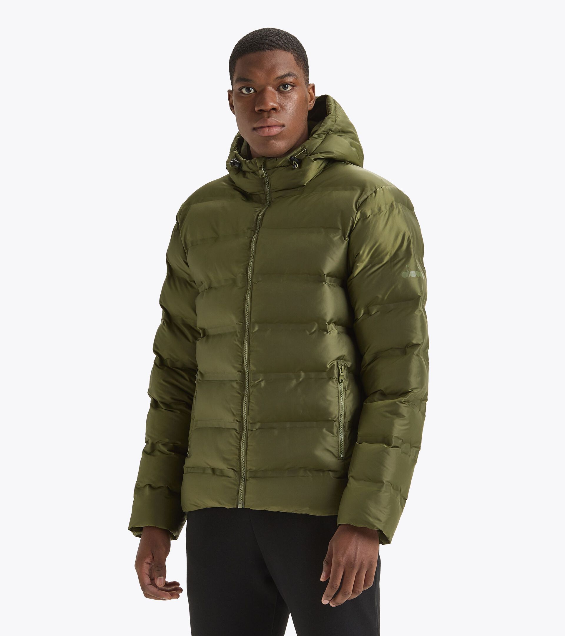 Puffer jacket - Men  HOODIE INSULATED JACKET WINTER MOSS - Diadora