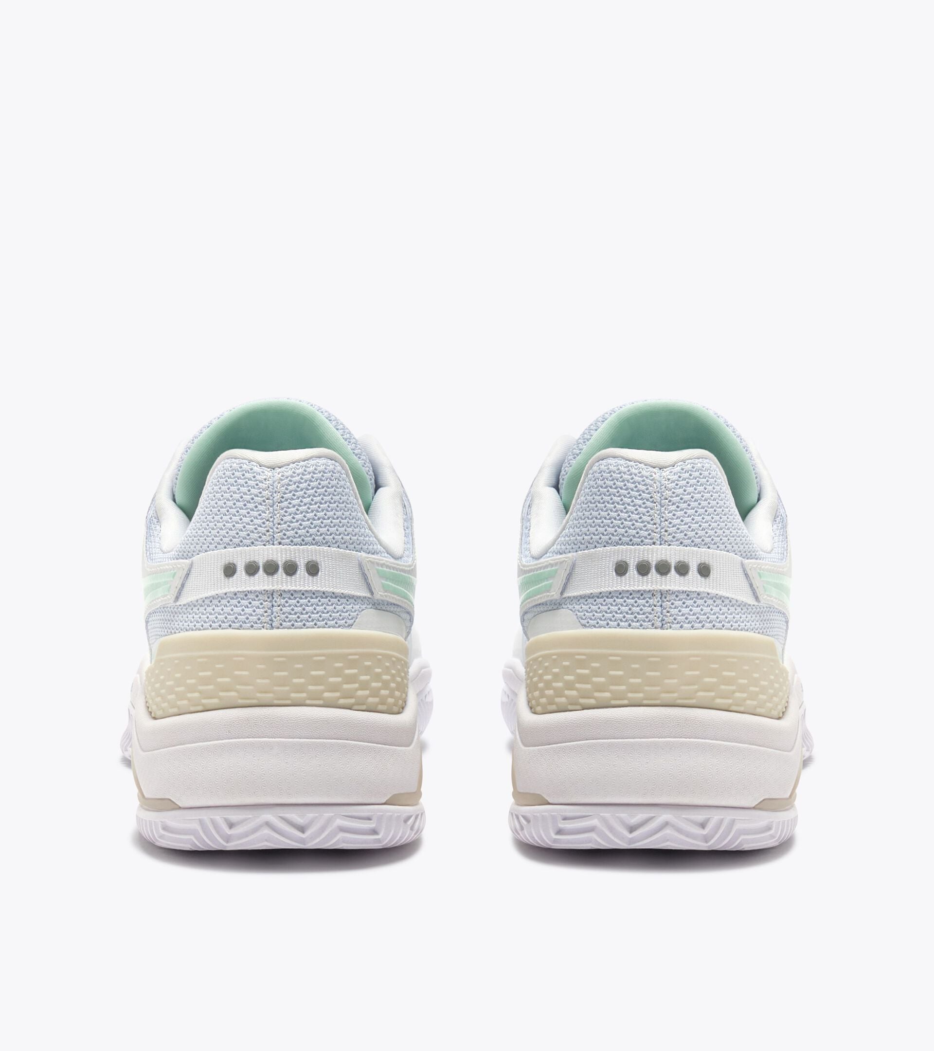 Chaussures de tennis pour terrains en terre battue - Protection et amorti - Femme BLUSHIELD TORNEO 3 W CLAY BIANCO/VERDE BAIA - Diadora