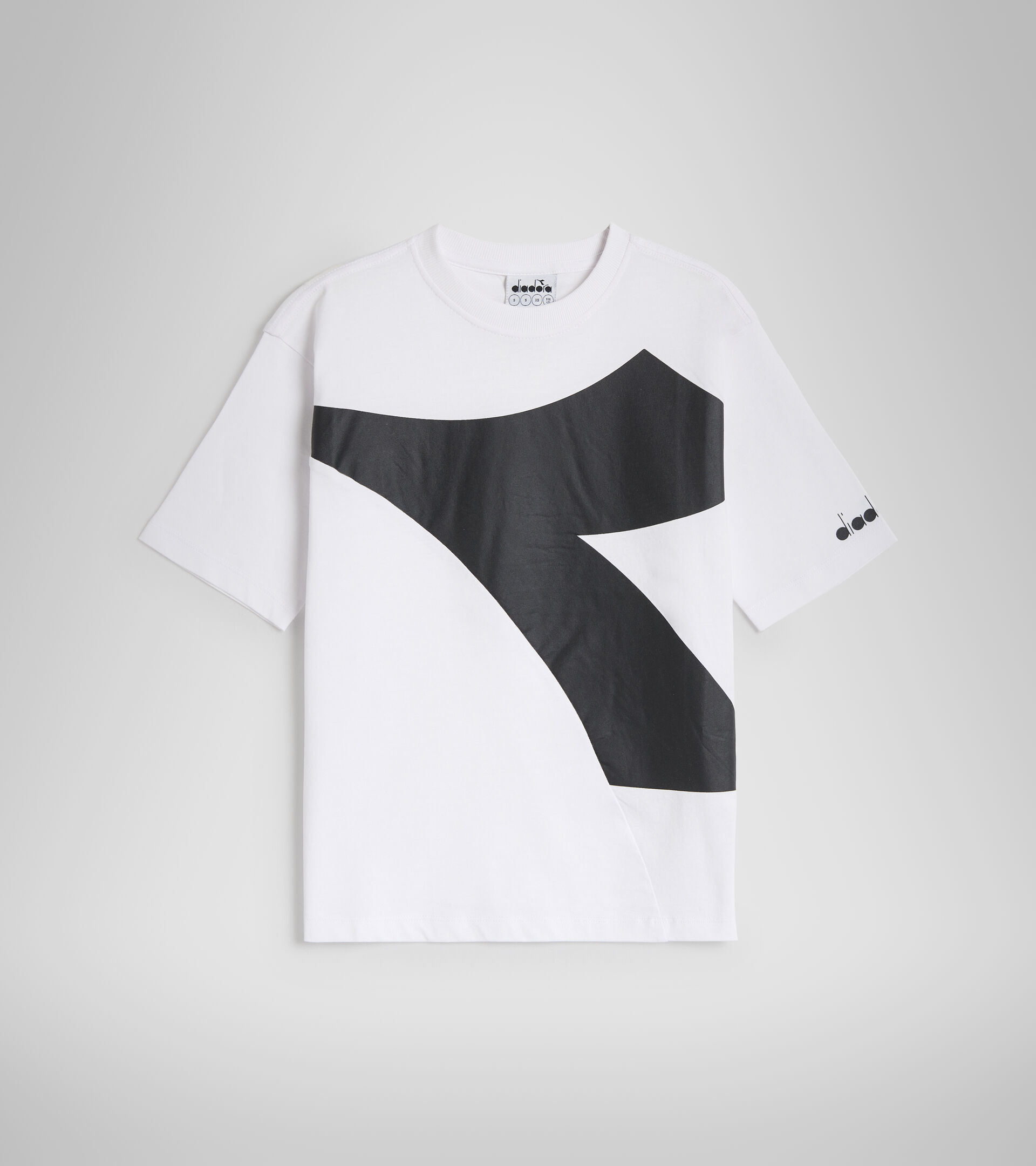 Cotton sports T-shirt - Boy’s JB.T-SHIRT SS POWER LOGO OPTICAL WHITE - Diadora